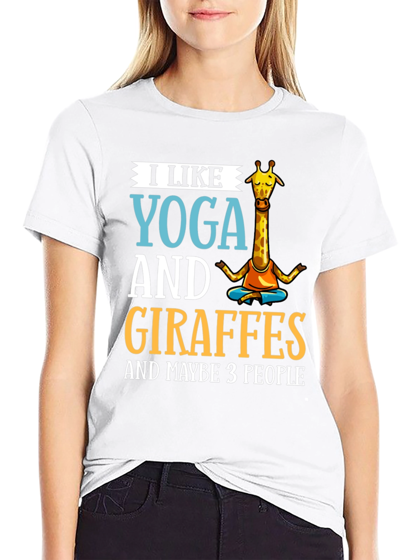 Yoga & Giraffes Graphic Tee - Unisex Cotton T-Shirt