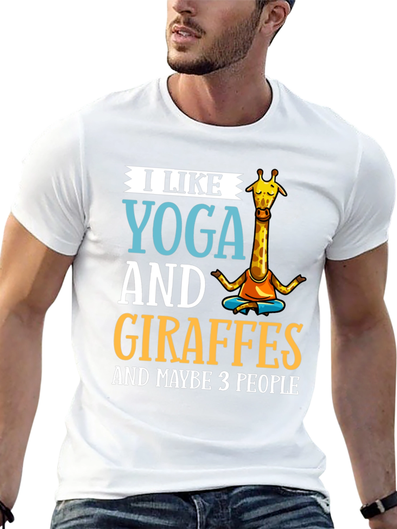 Yoga & Giraffes Graphic Tee - Unisex Cotton T-Shirt