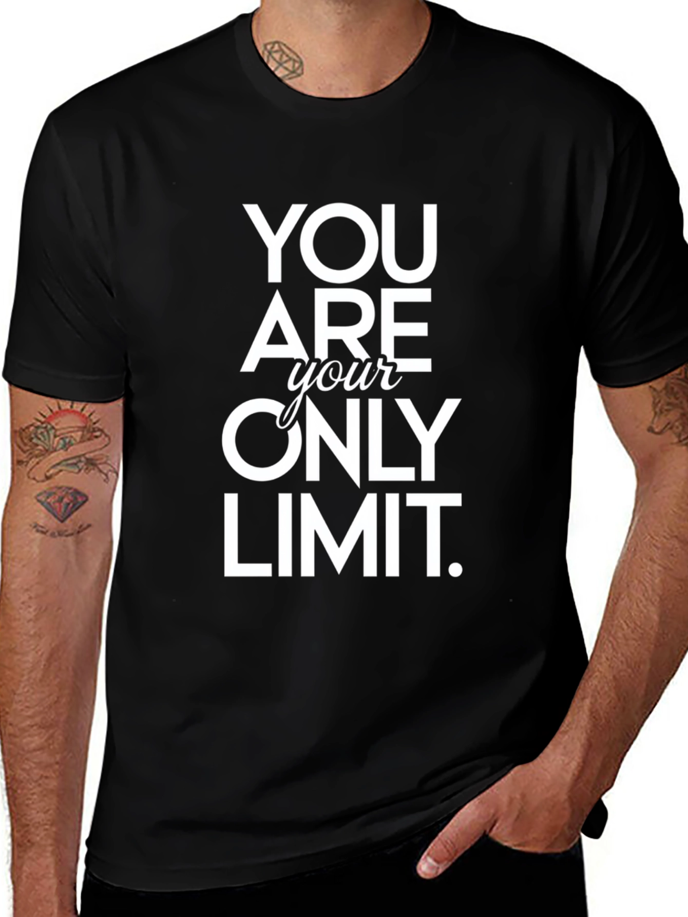 Motivational T-Shirt: You Are Your Only Limit - Black