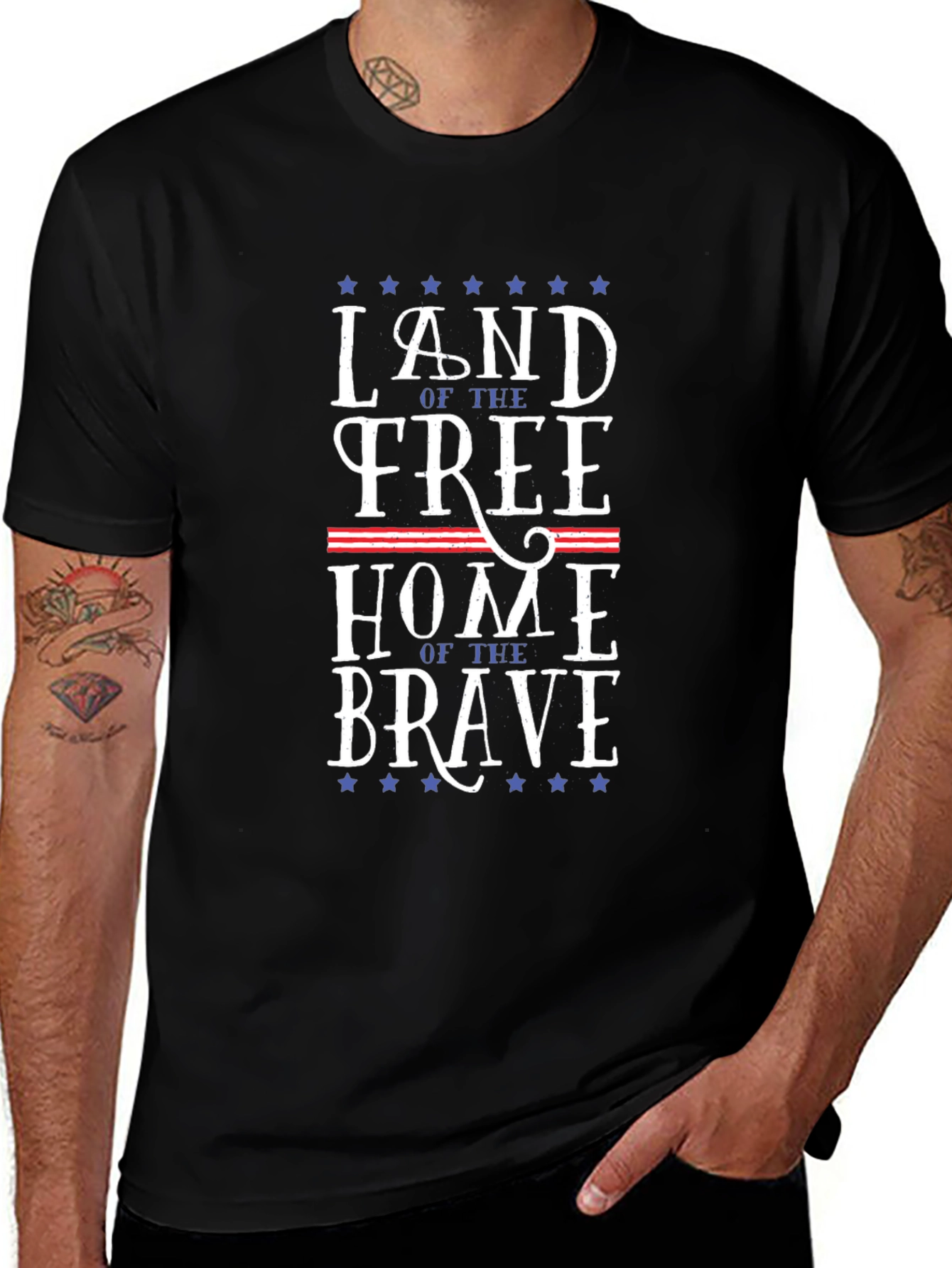 Land of the Free Patriotic Graphic Tee