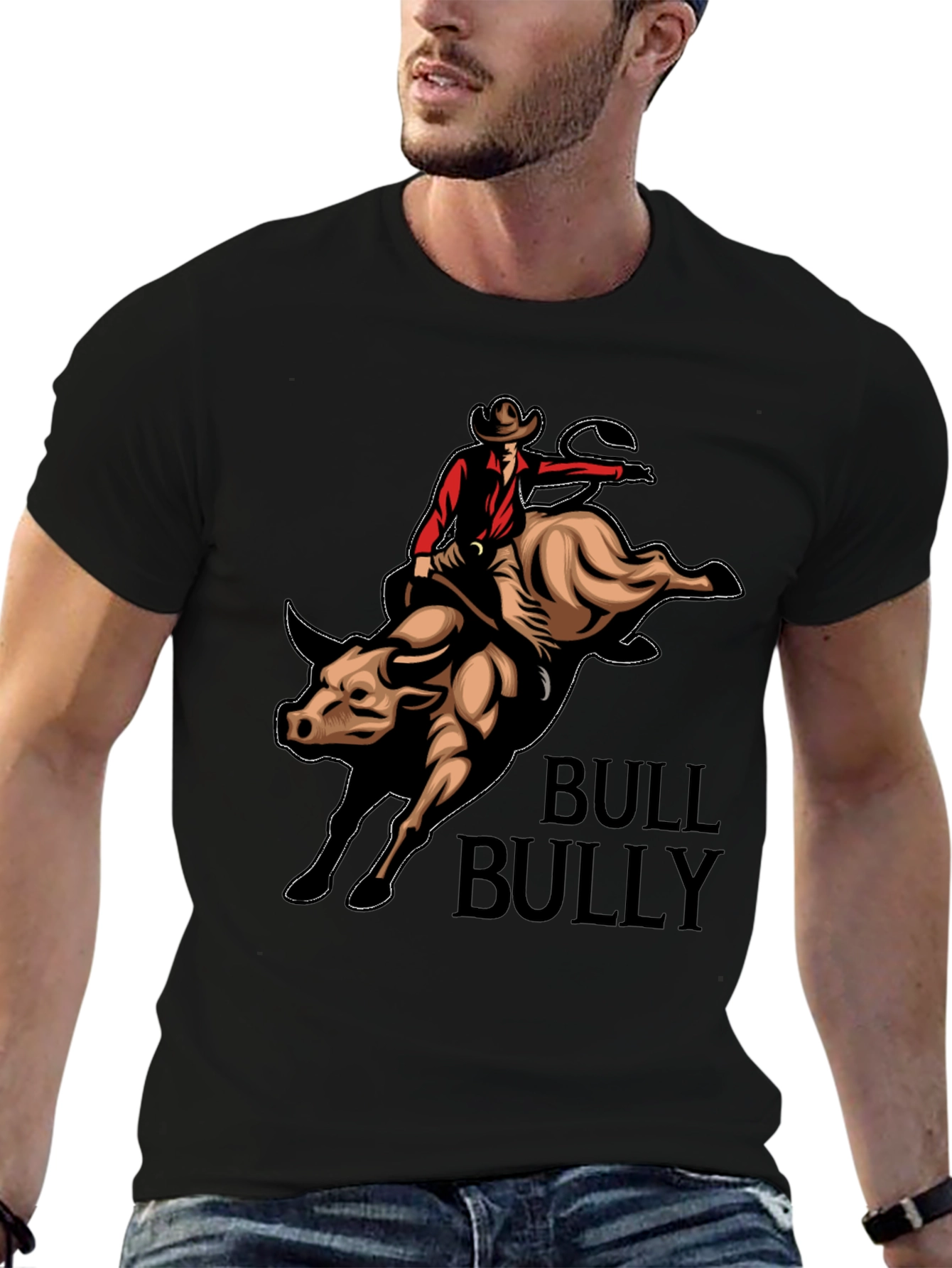 Bull Rider Graphic T-Shirt - Western Style