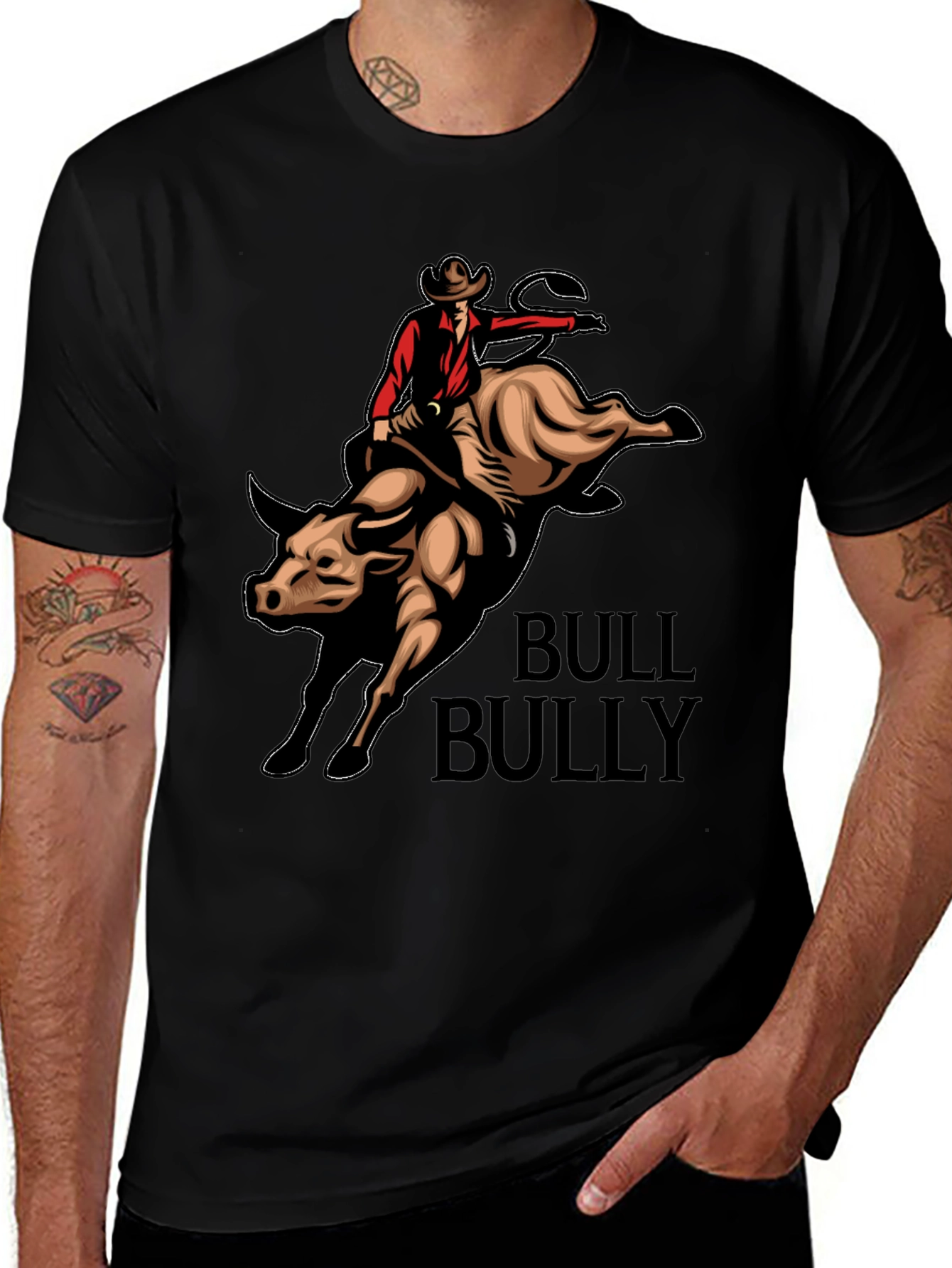 Bull Rider Graphic T-Shirt - Western Style