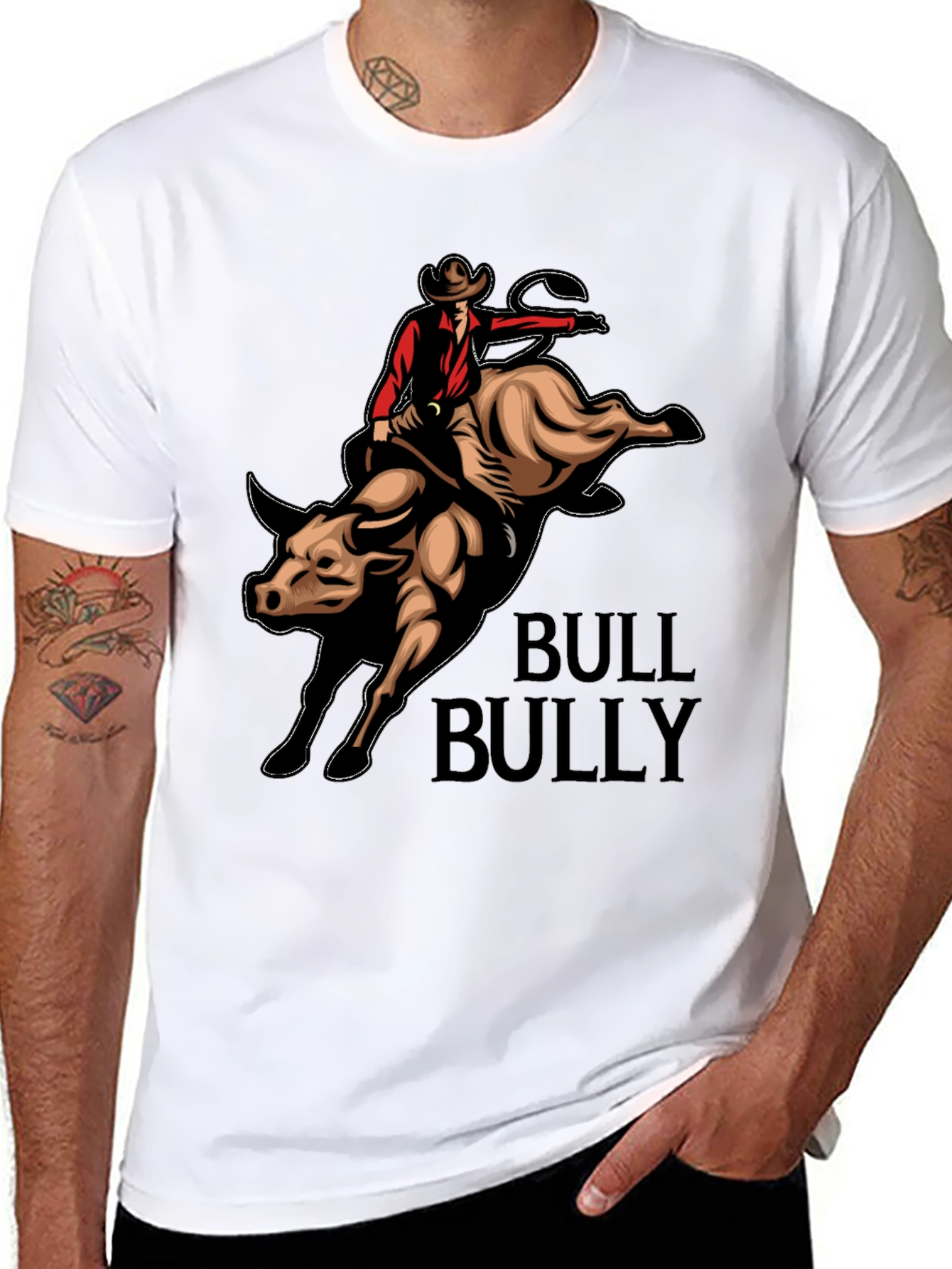 Bull Rider Graphic T-Shirt - Western Style