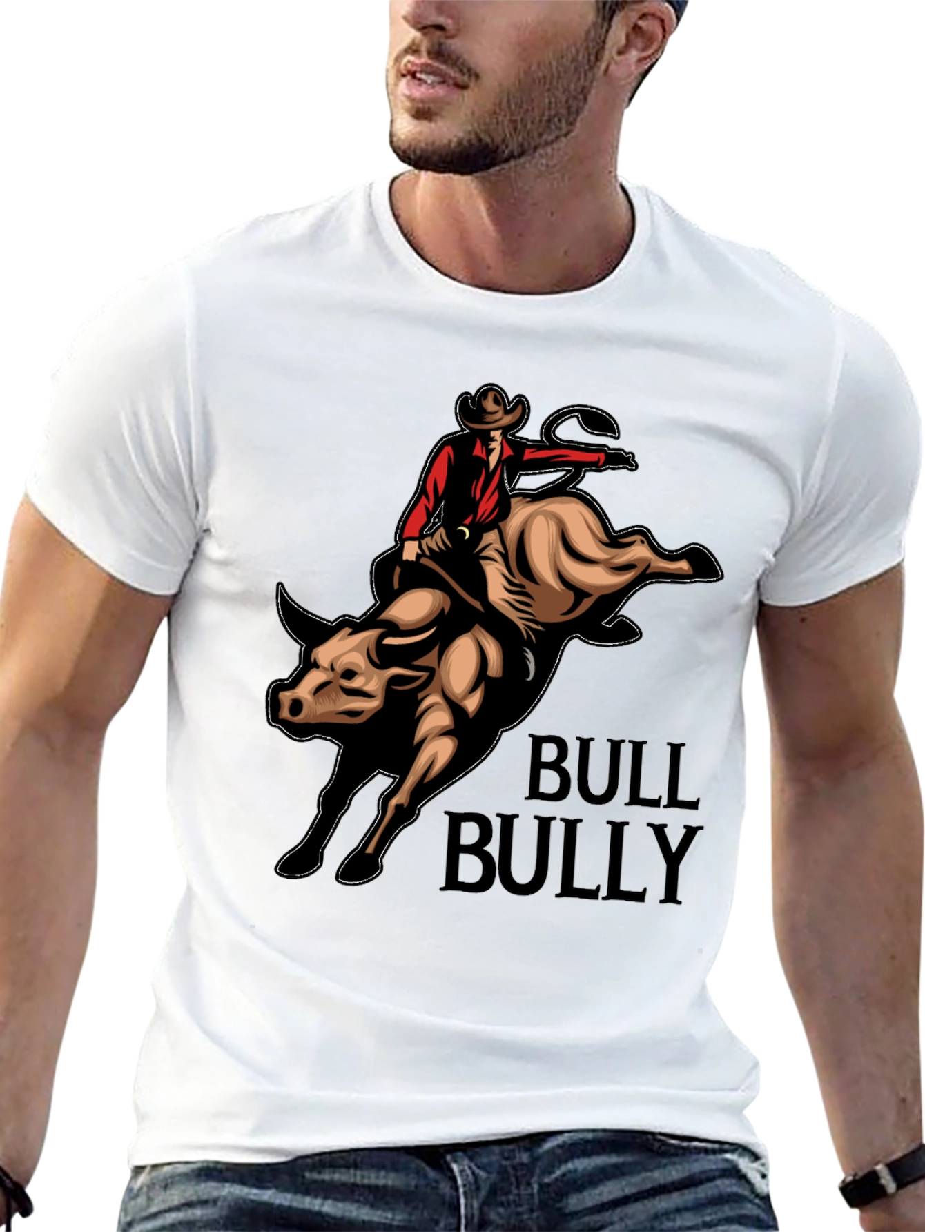 Bull Rider Graphic T-Shirt - Western Style