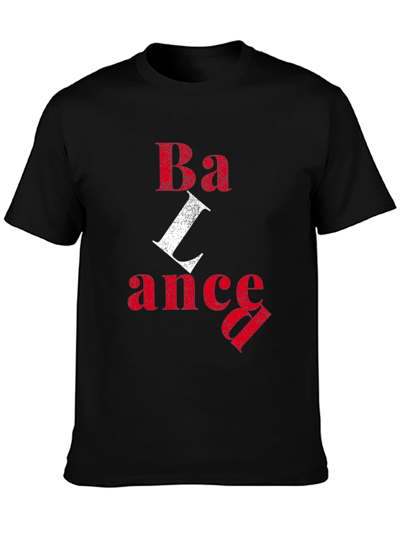 Balance Graphic Print Crew Neck Mens T-Shirt