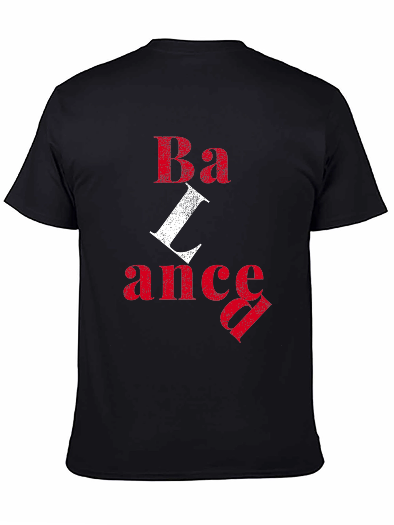Balance Graphic Print Crew Neck Mens T-Shirt