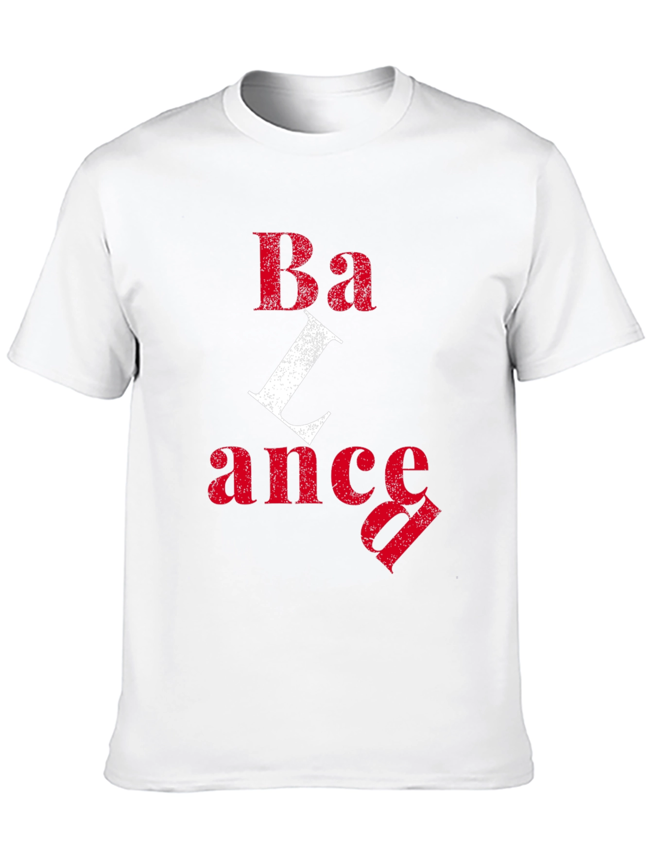 Balance Graphic Print Crew Neck Mens T-Shirt