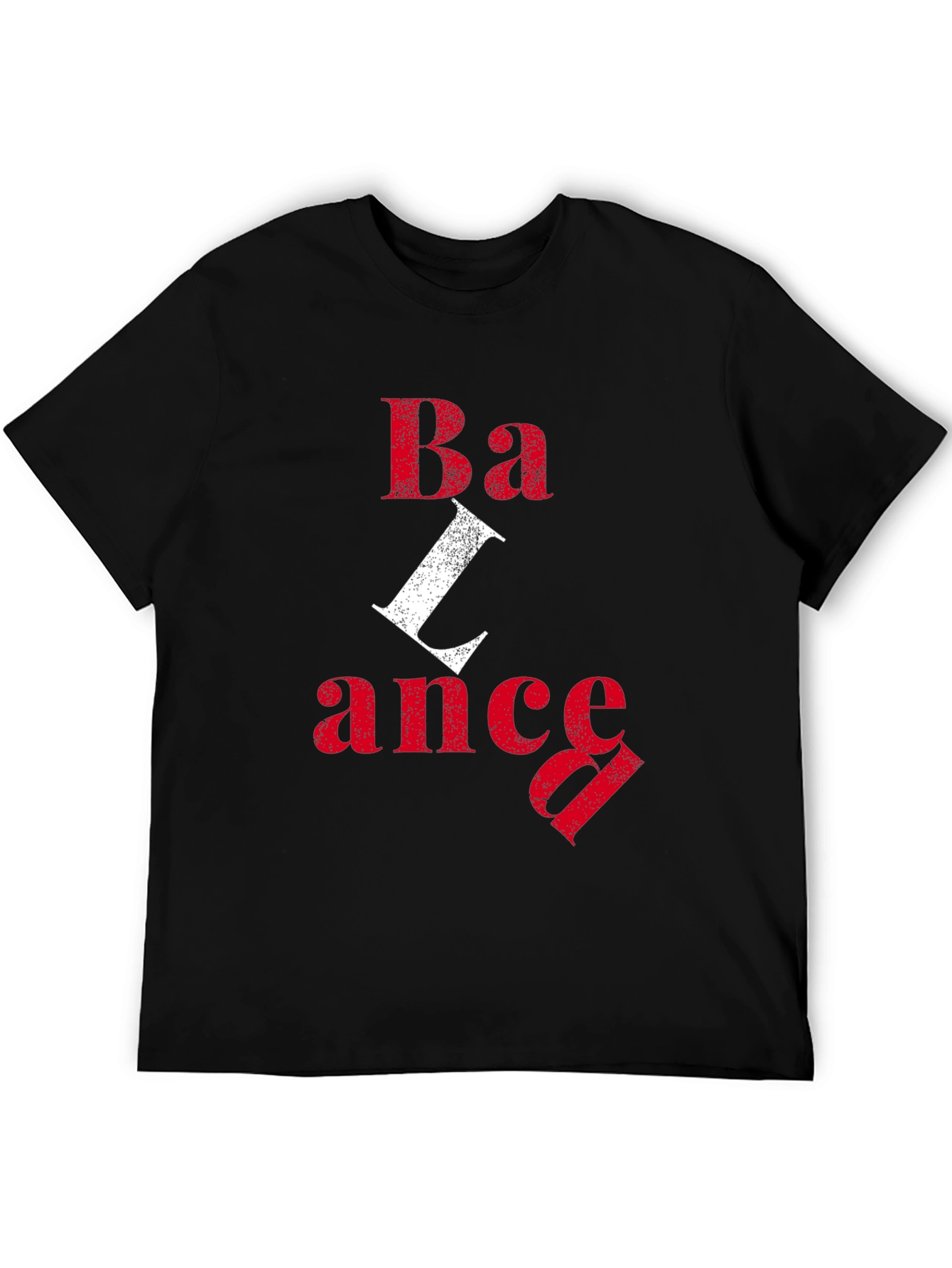 Balance Graphic Print Crew Neck Mens T-Shirt