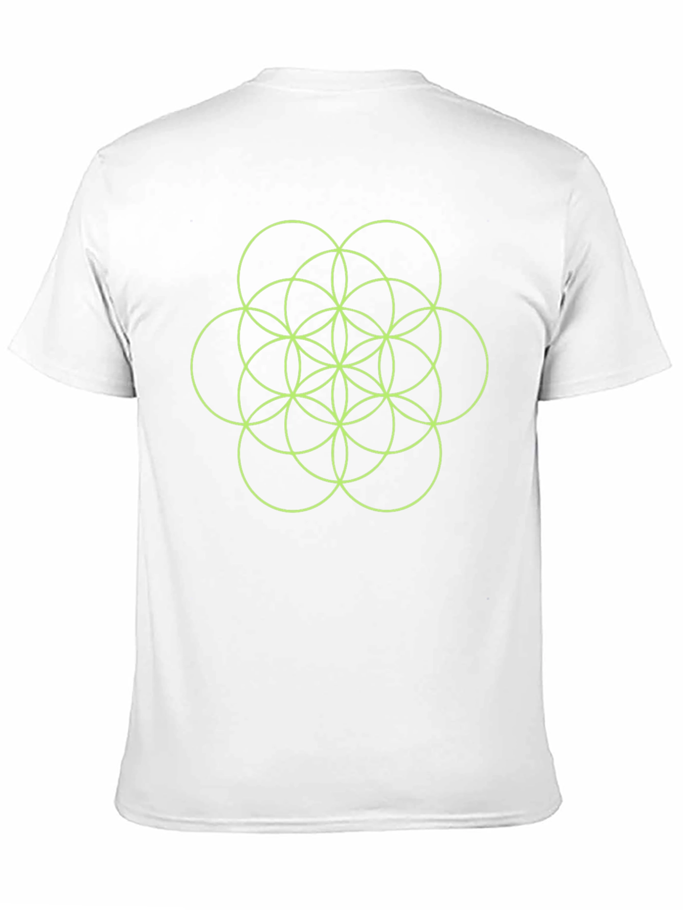 Geometric Seed of Life Graphic Black T-Shirt