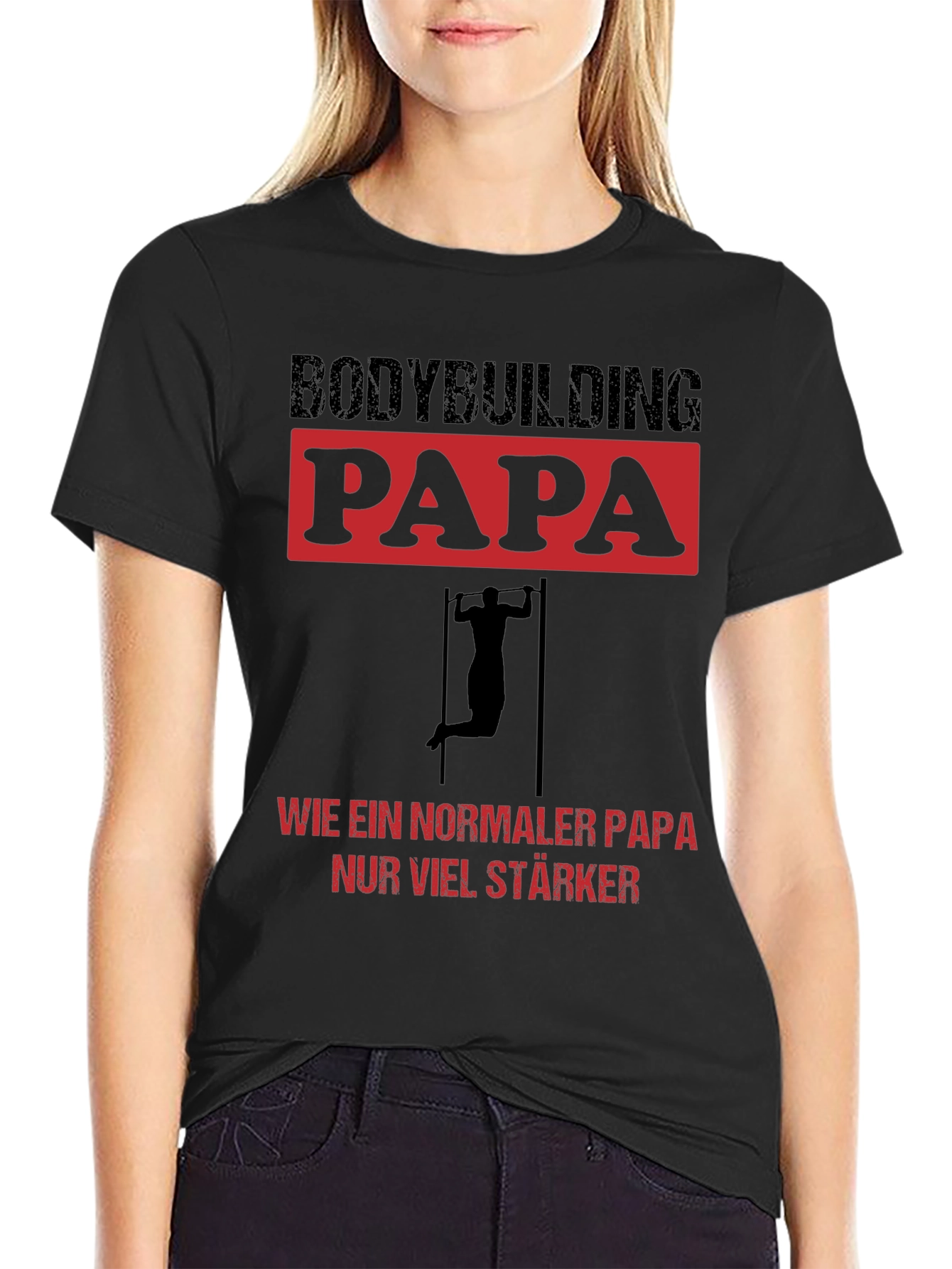 Bodybuilding Papa T-Shirt - Strong Dad Gift