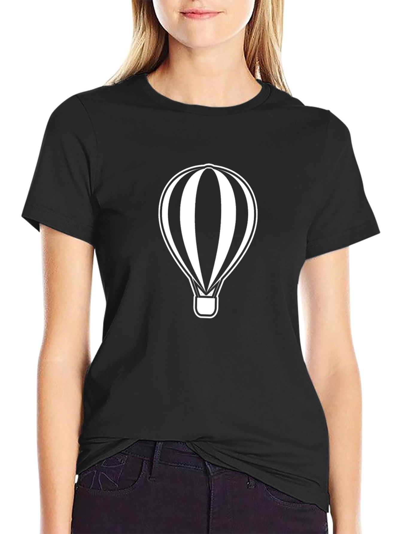 Hot Air Balloon Graphic Tee - Soft Cotton Blend