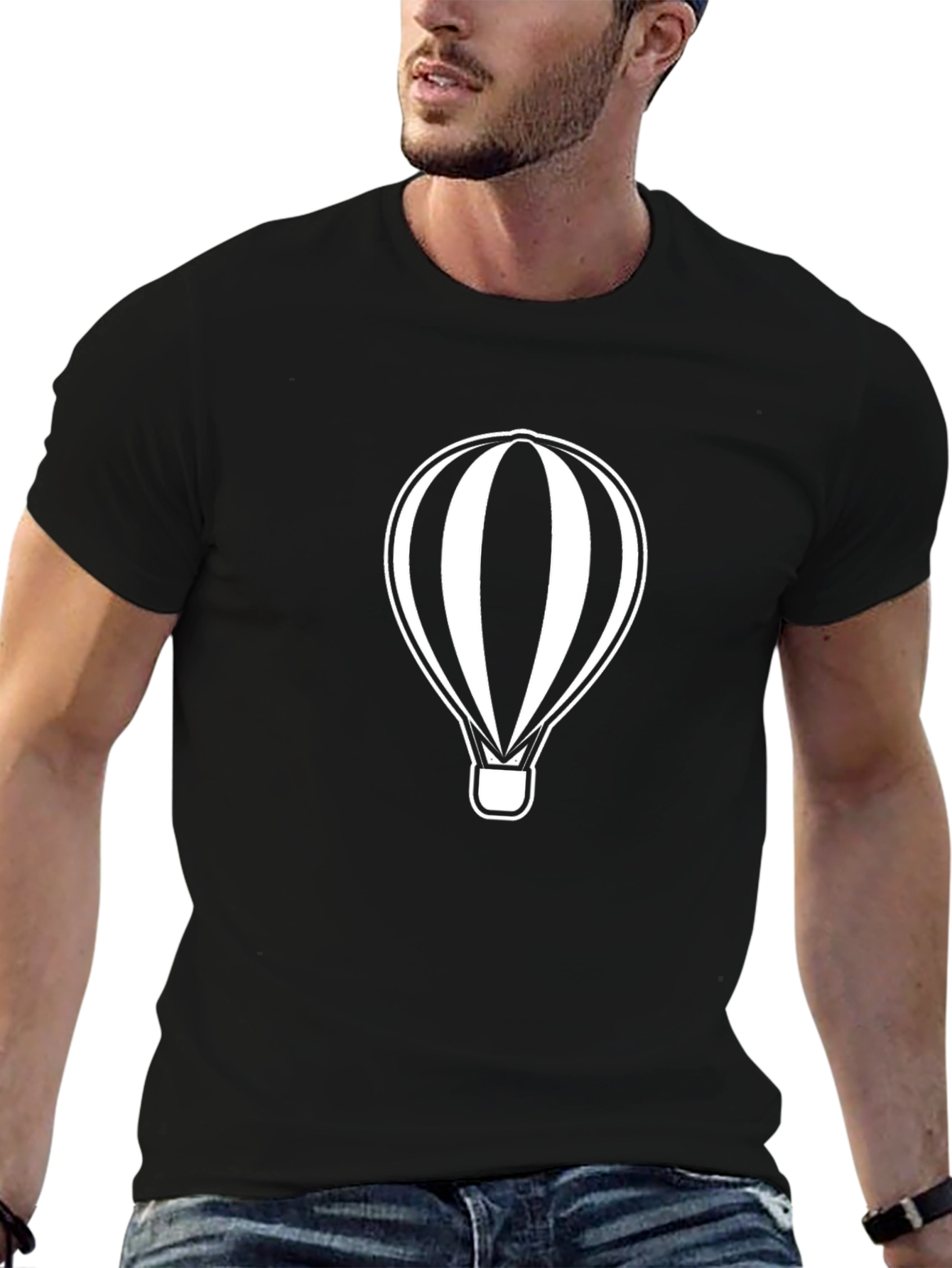 Hot Air Balloon Graphic Tee - Soft Cotton Blend