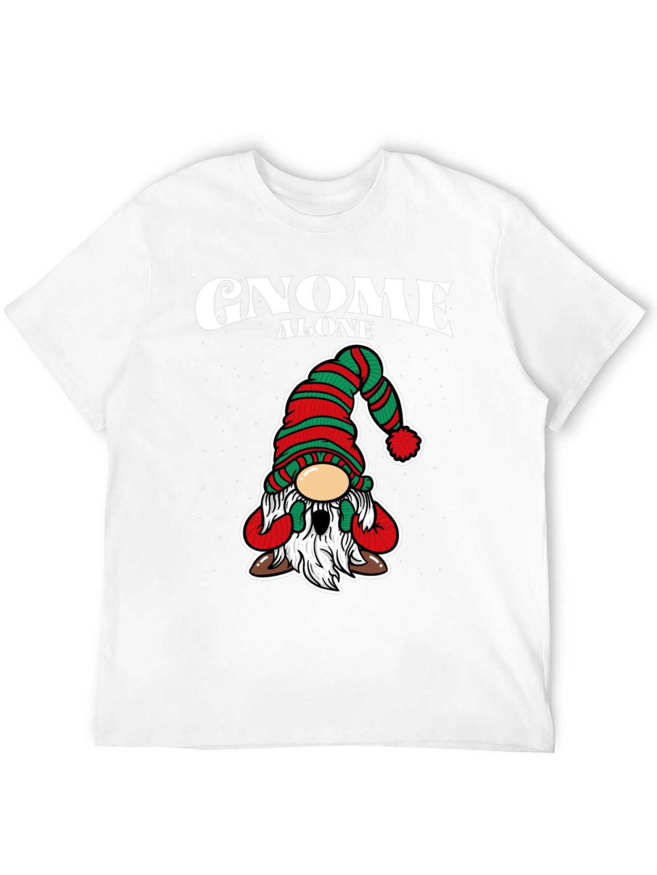 Gnome Alone T-Shirt - Holiday Christmas Apparel