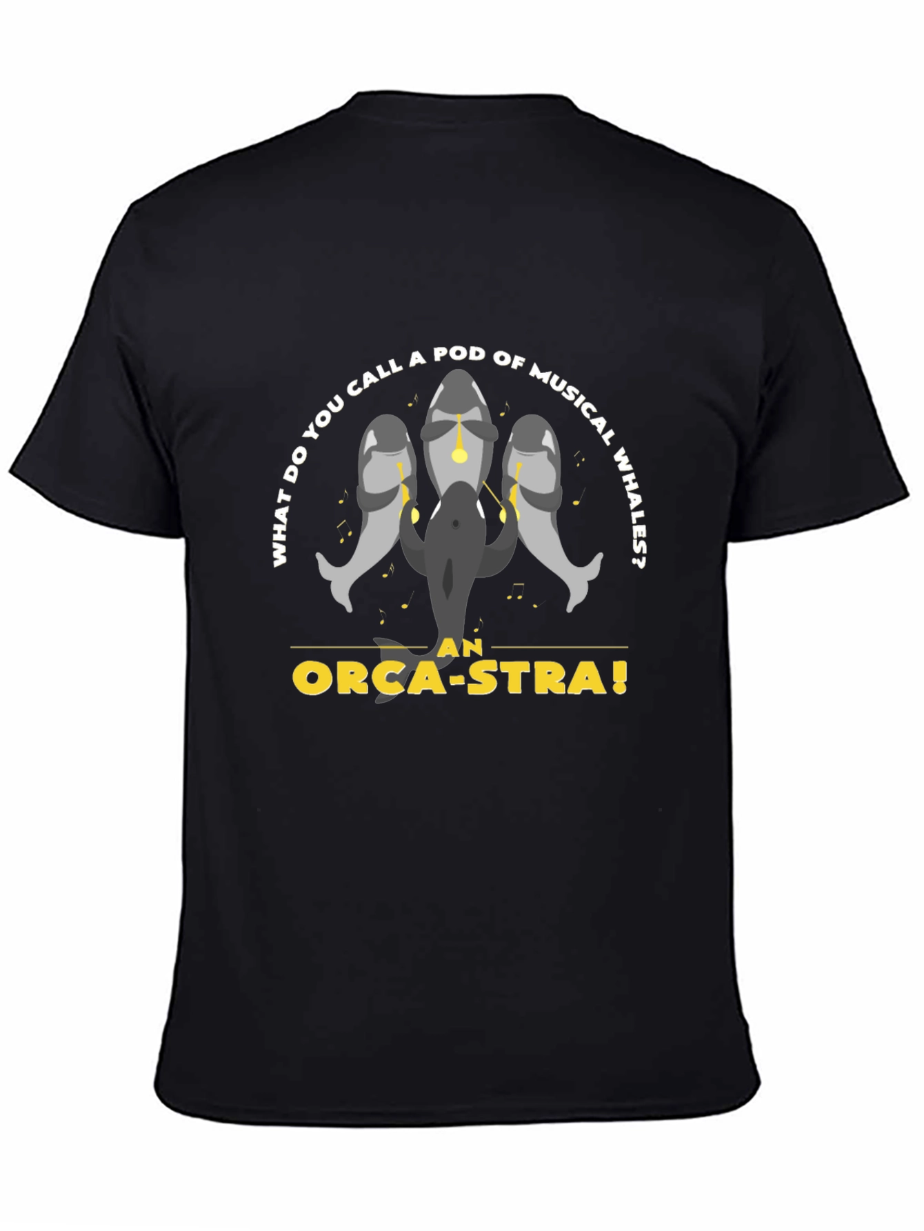 Orca-Stra T-Shirt - Musical Whale Pun Tee