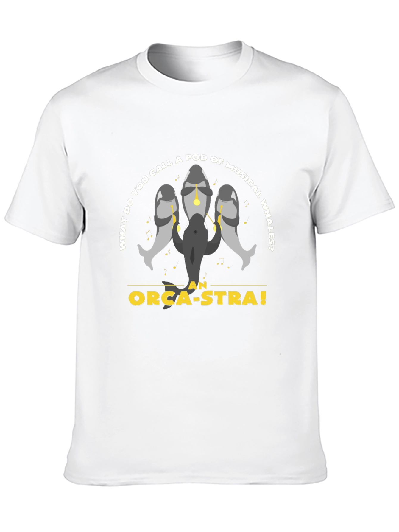 Orca-Stra T-Shirt - Musical Whale Pun Tee