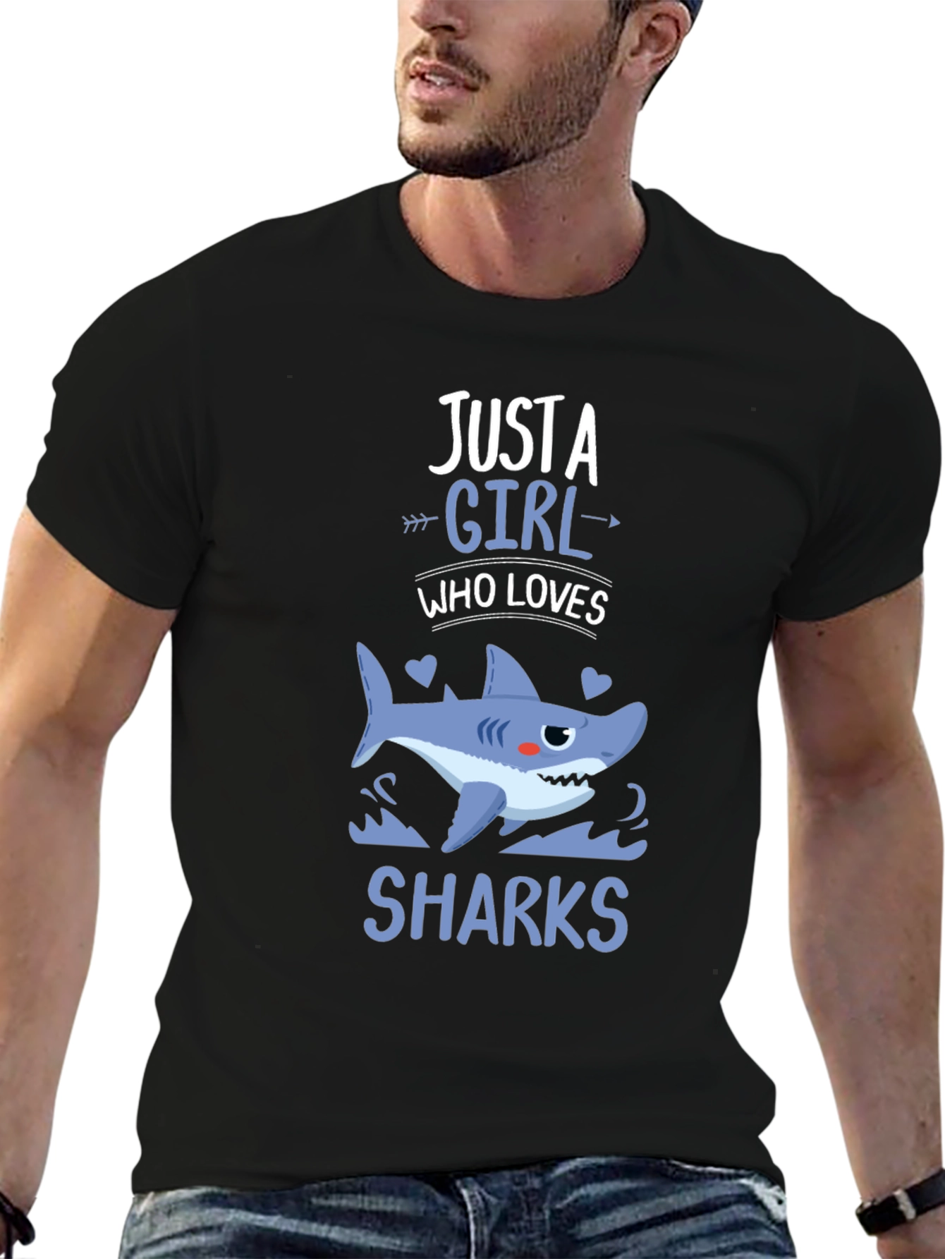 Just a Girl Who Loves Sharks T-Shirt