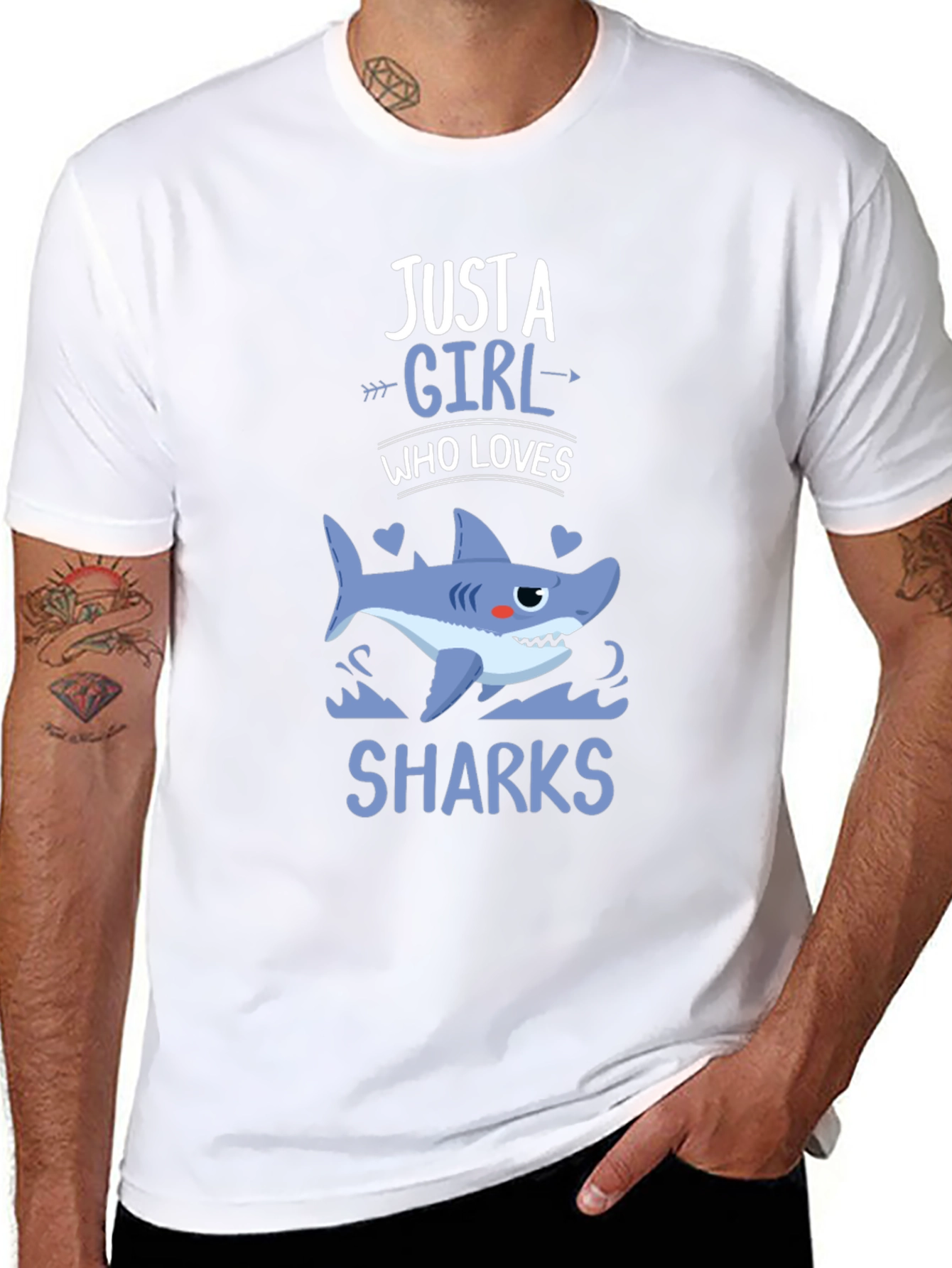 Just a Girl Who Loves Sharks T-Shirt