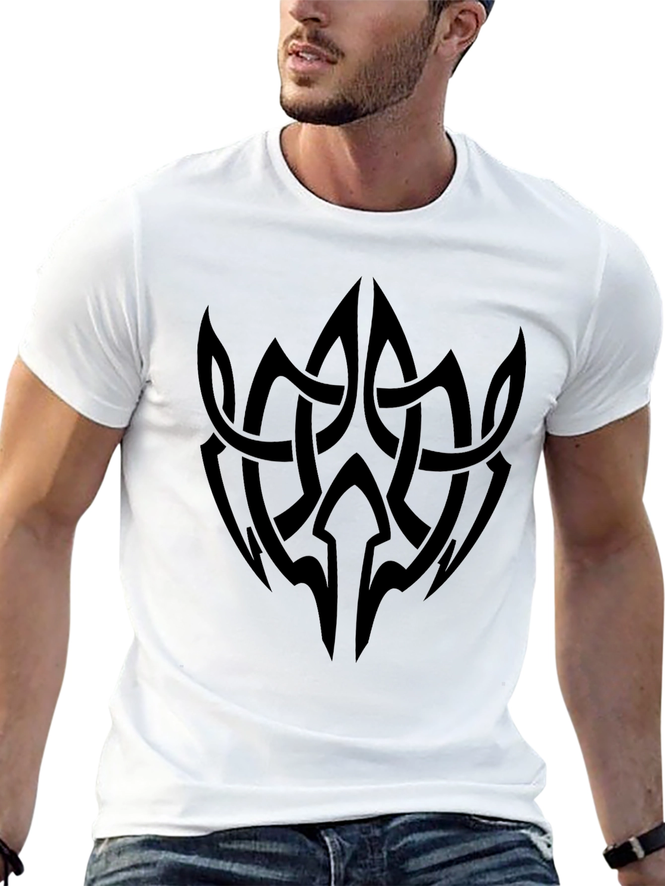 Black Celtic Knot Graphic Tee for Men