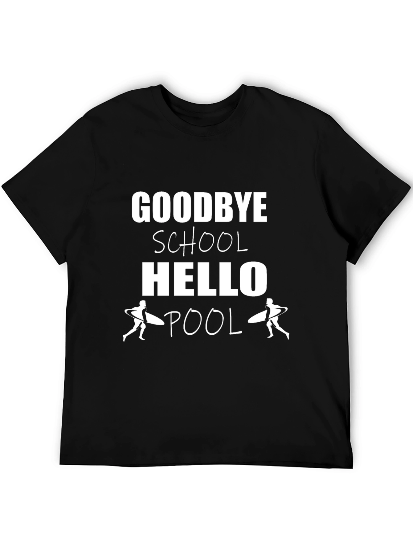 Goodbye School Hello Pool Black T-Shirt