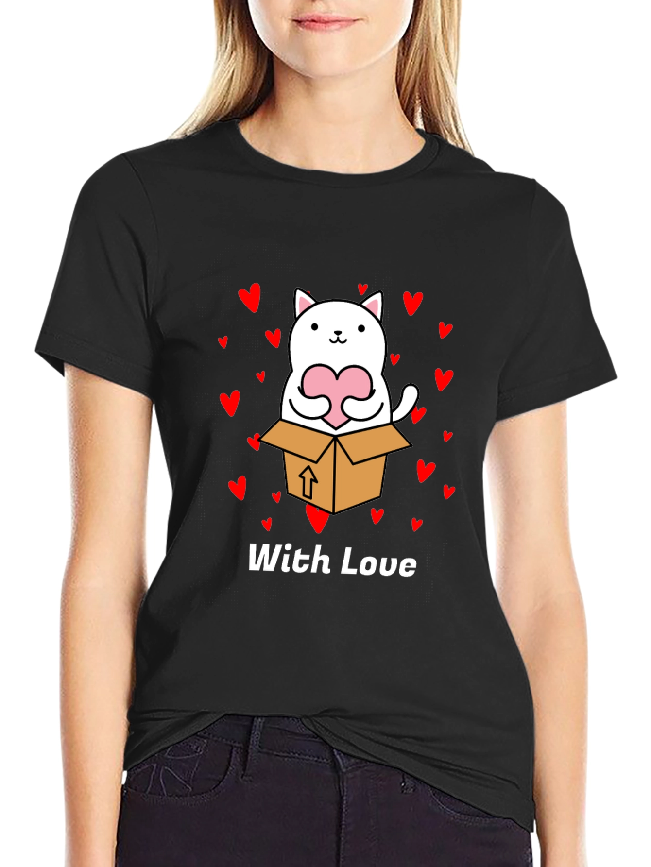 Cat in a Box with Love T-Shirt