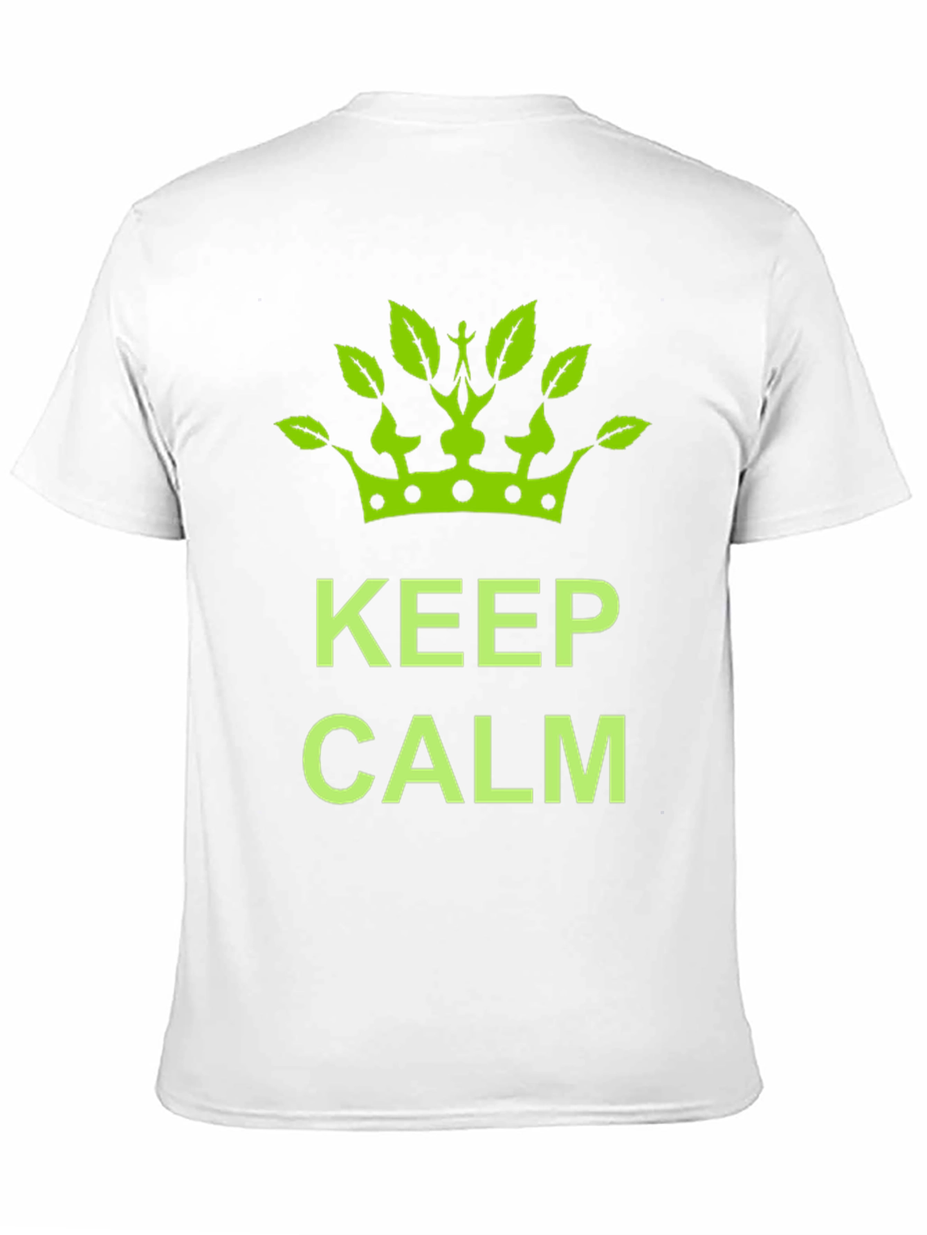 Keep Calm Green Crown Black T-Shirt