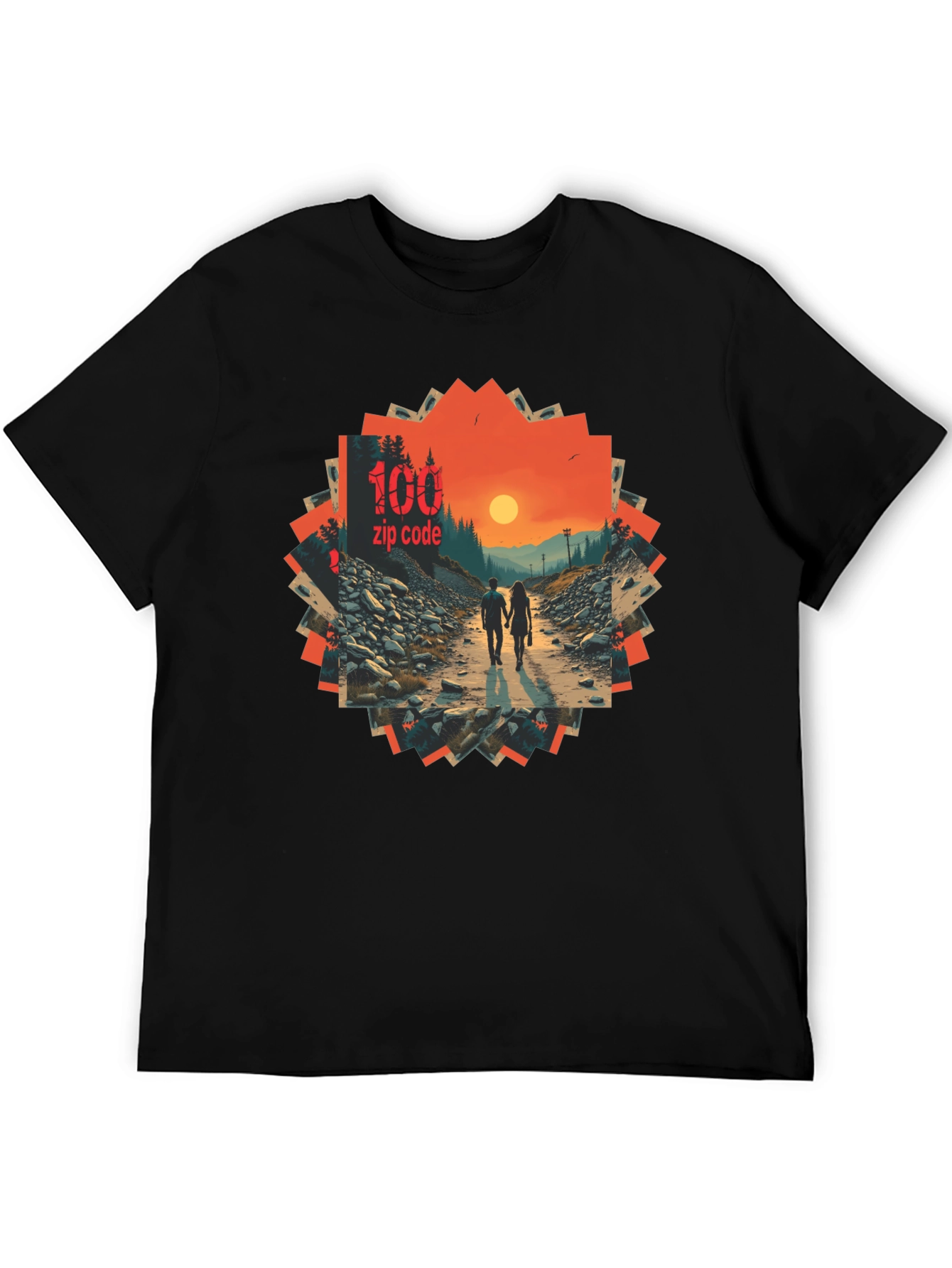 Sunset Zip Code Graphic Tee