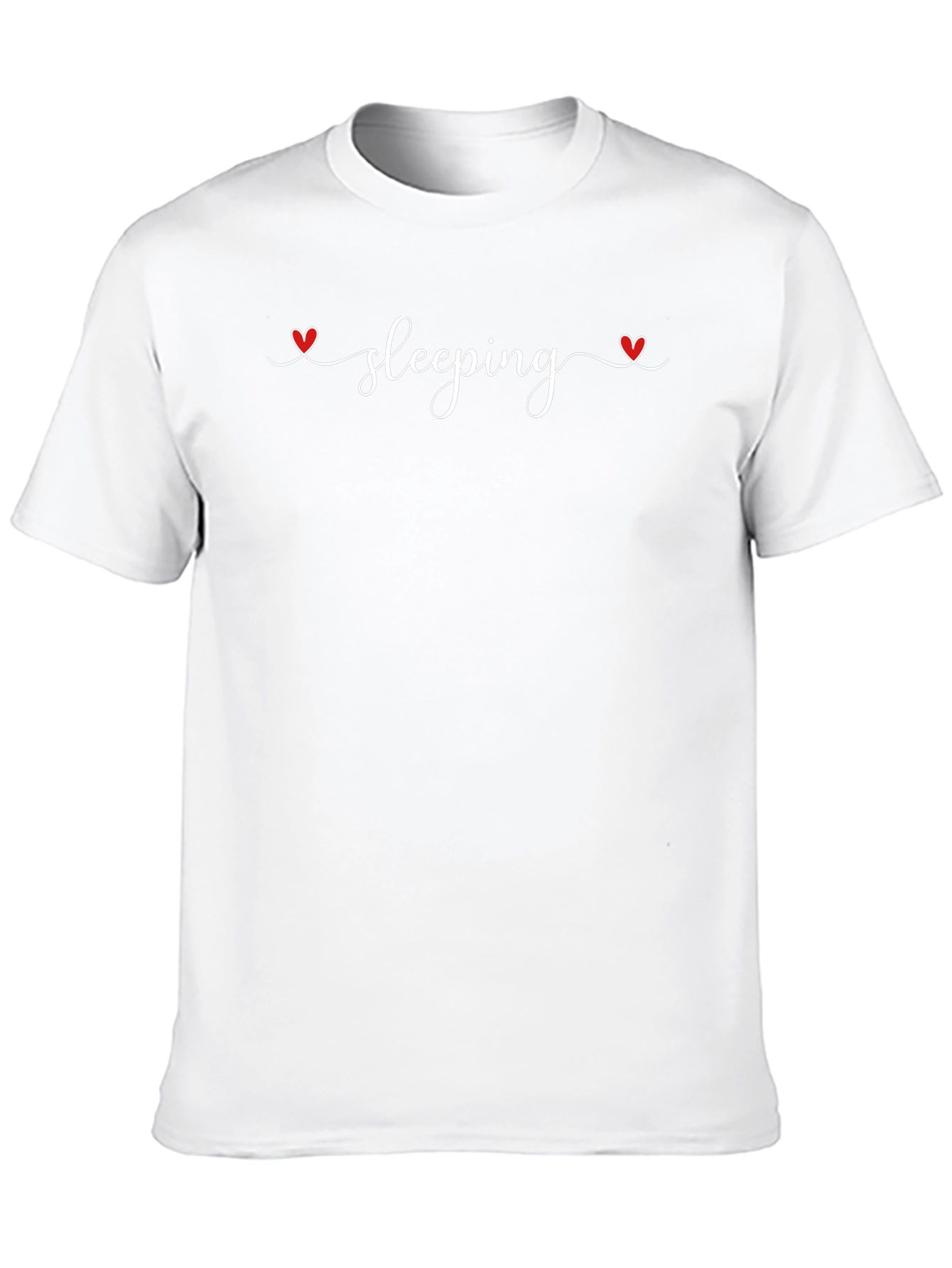 Sleeping Heart Tee - Black Cotton Sleep Shirt
