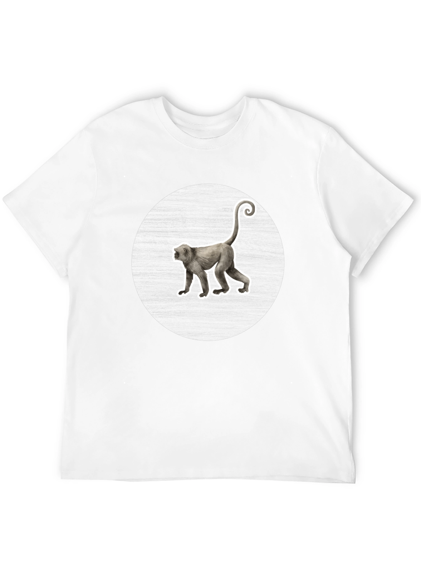 Monkey Graphic Black Crew Neck T-Shirt