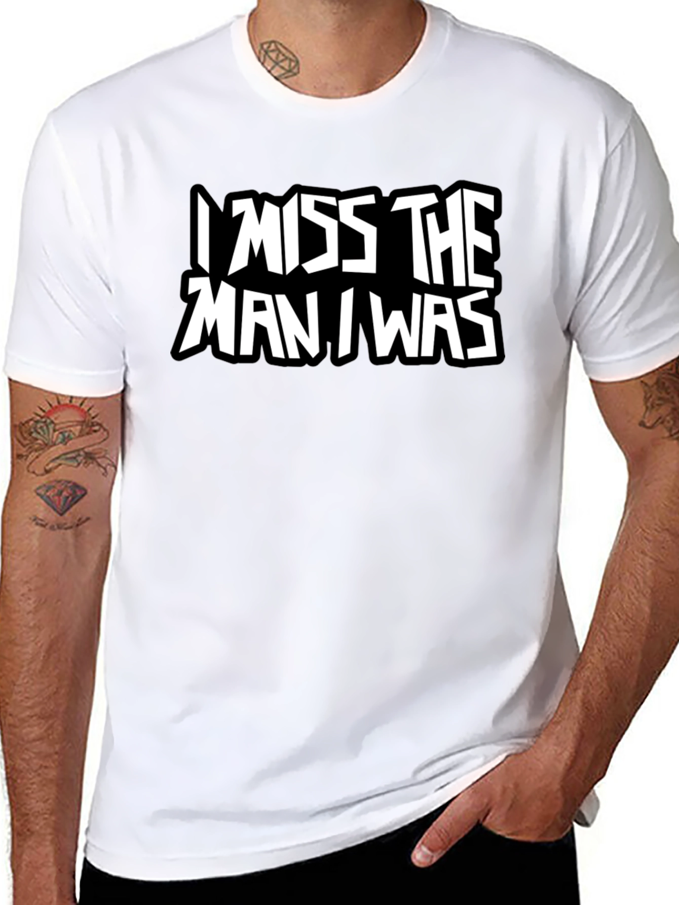 I Miss The Man I Was Black T-Shirt