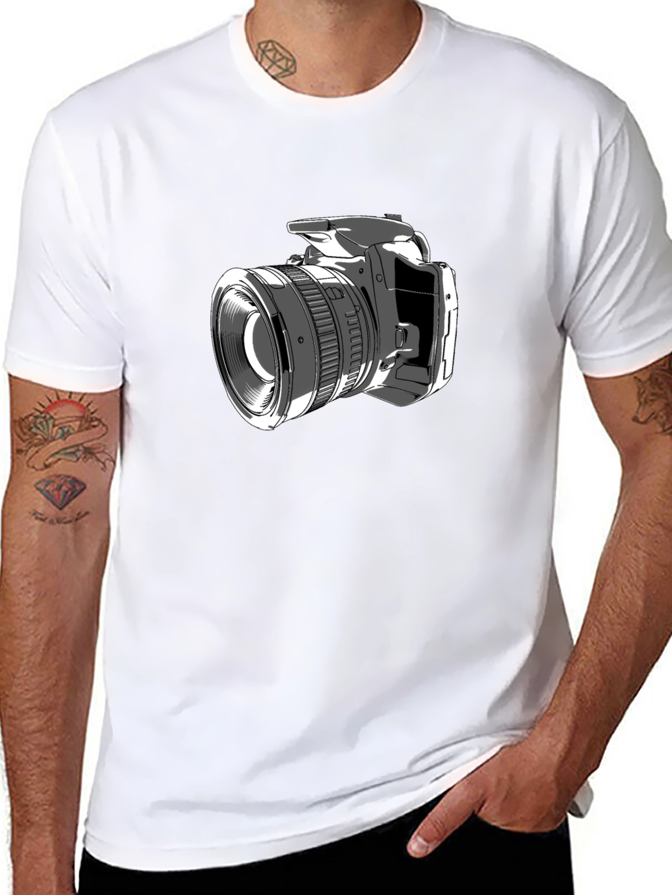 Camera Graphic T-Shirt - Stylish Photographer Tee