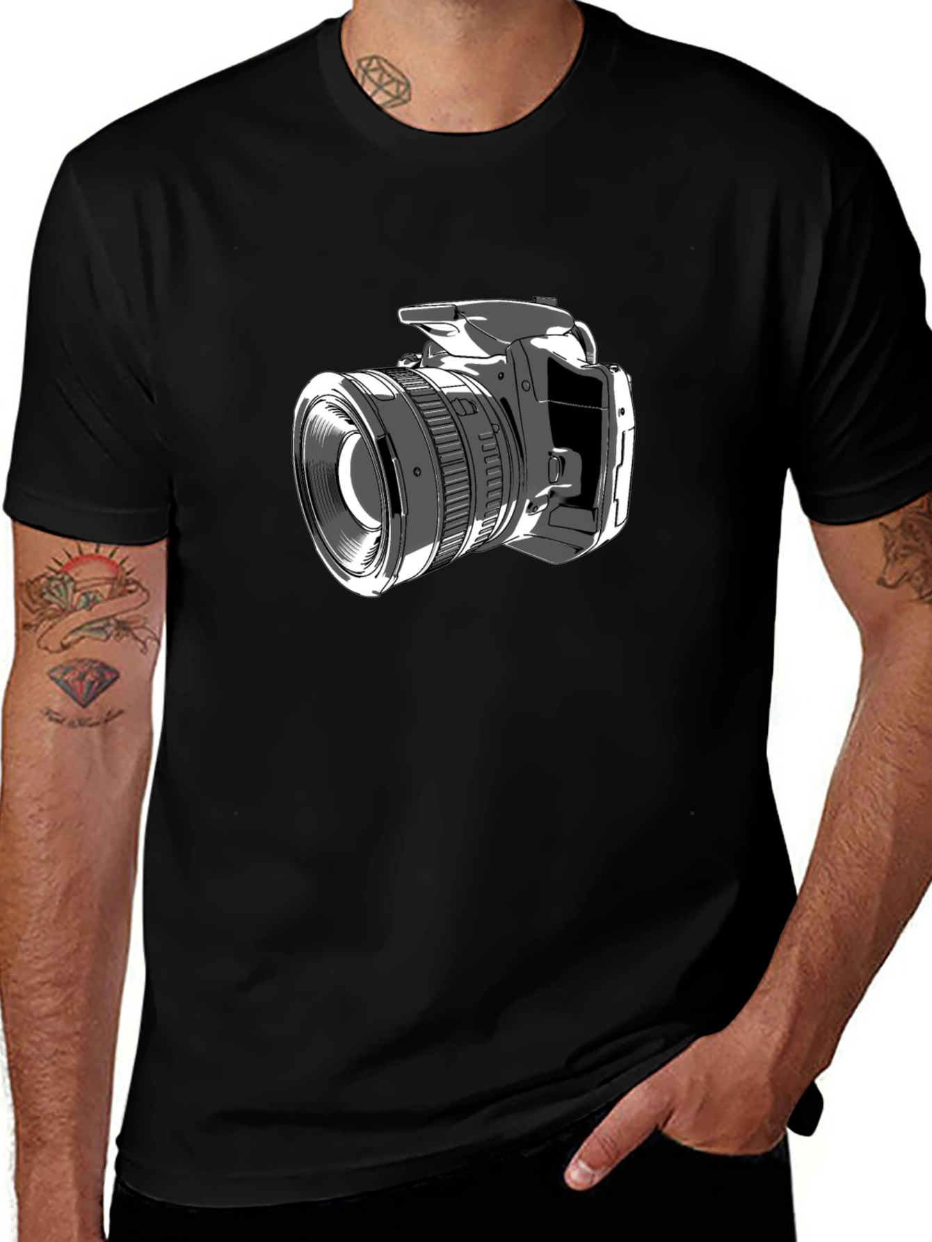 Camera Graphic T-Shirt - Stylish Photographer Tee