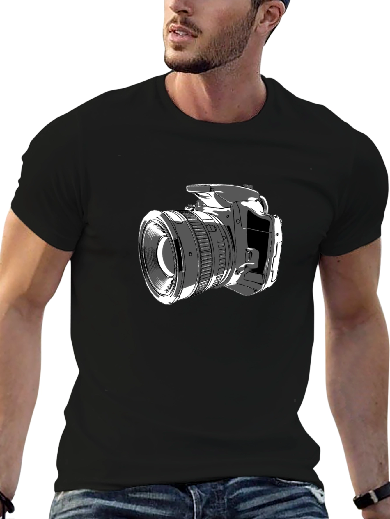 Camera Graphic T-Shirt - Stylish Photographer Tee