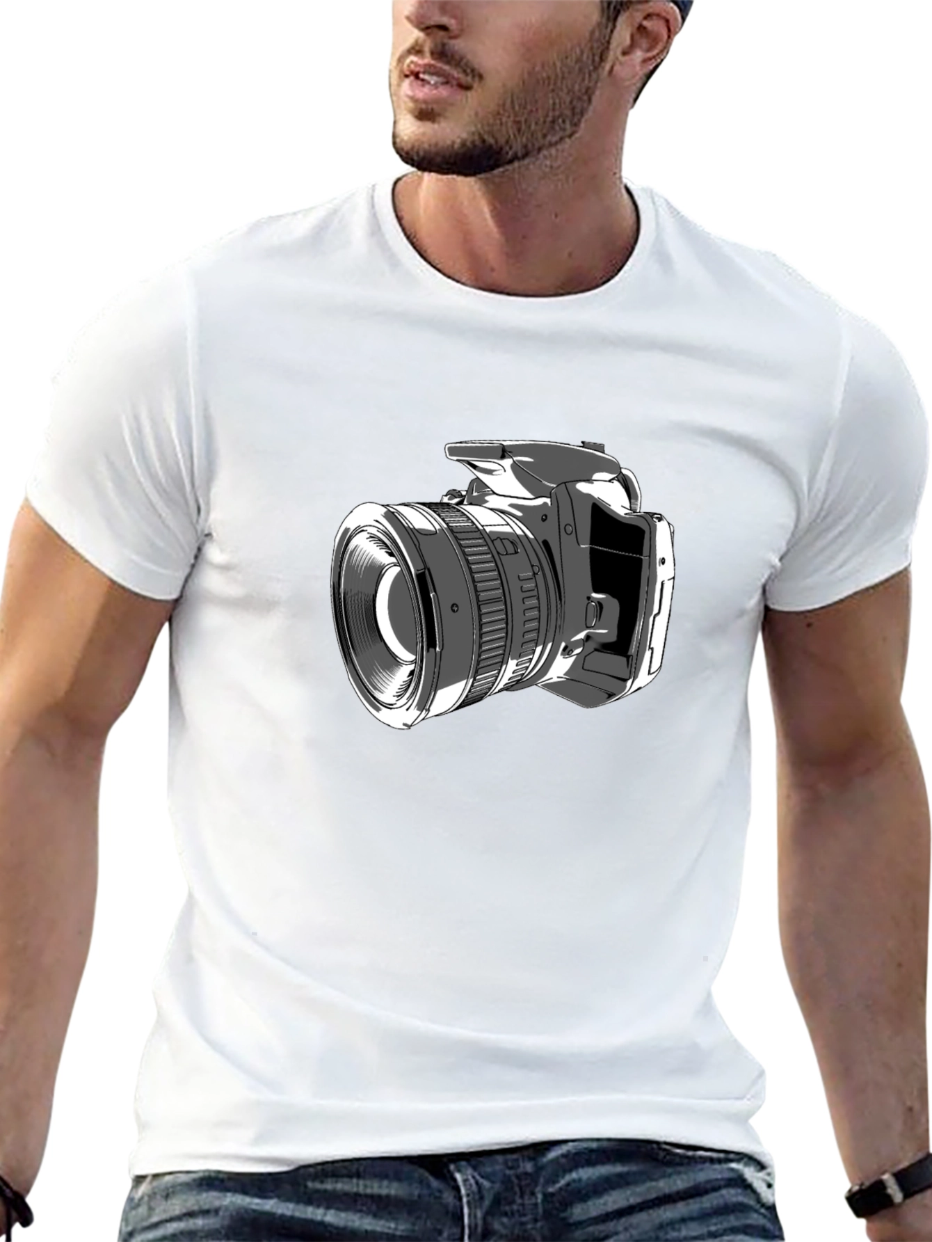 Camera Graphic T-Shirt - Stylish Photographer Tee