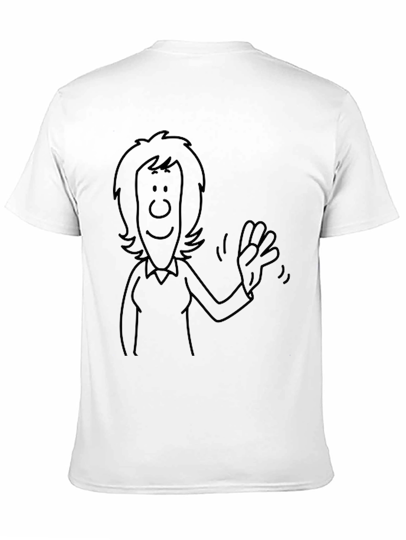 Cartoon Character Graphic Tee - Black