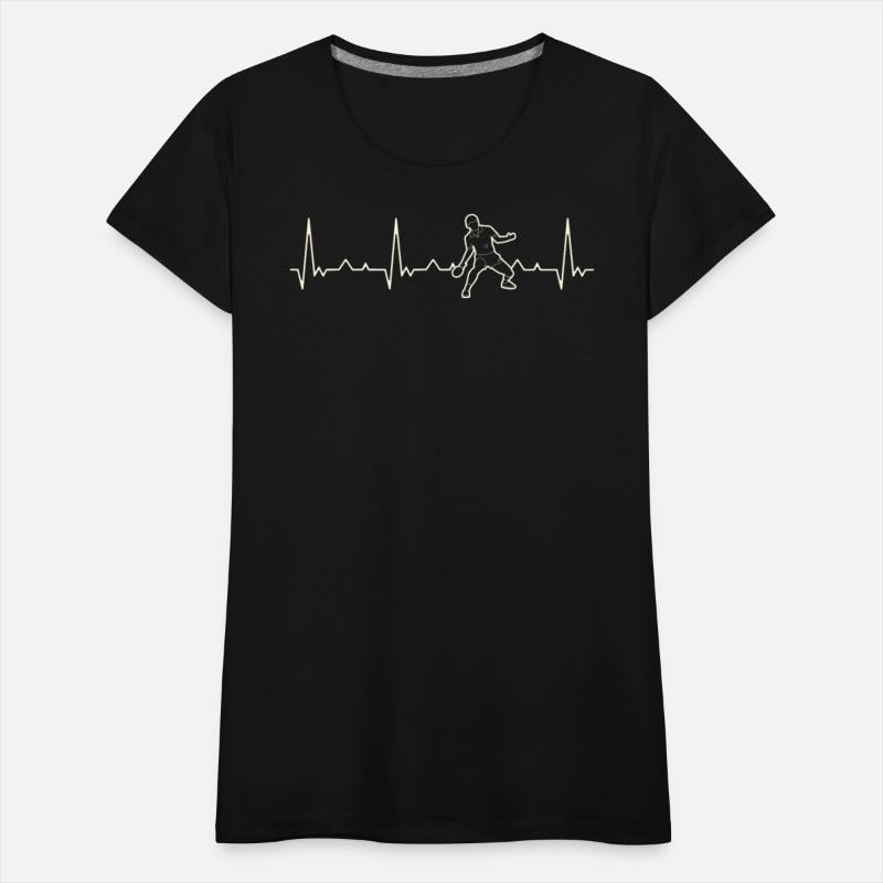 Table Tennis Ping Pong Player. Heart. Love. EKG.