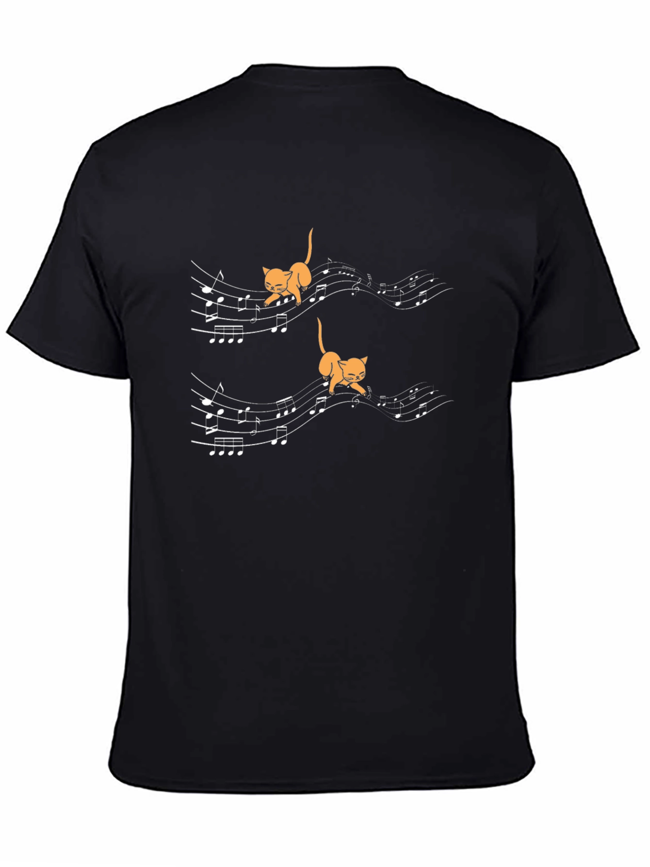 Musical Cats Black T-Shirt