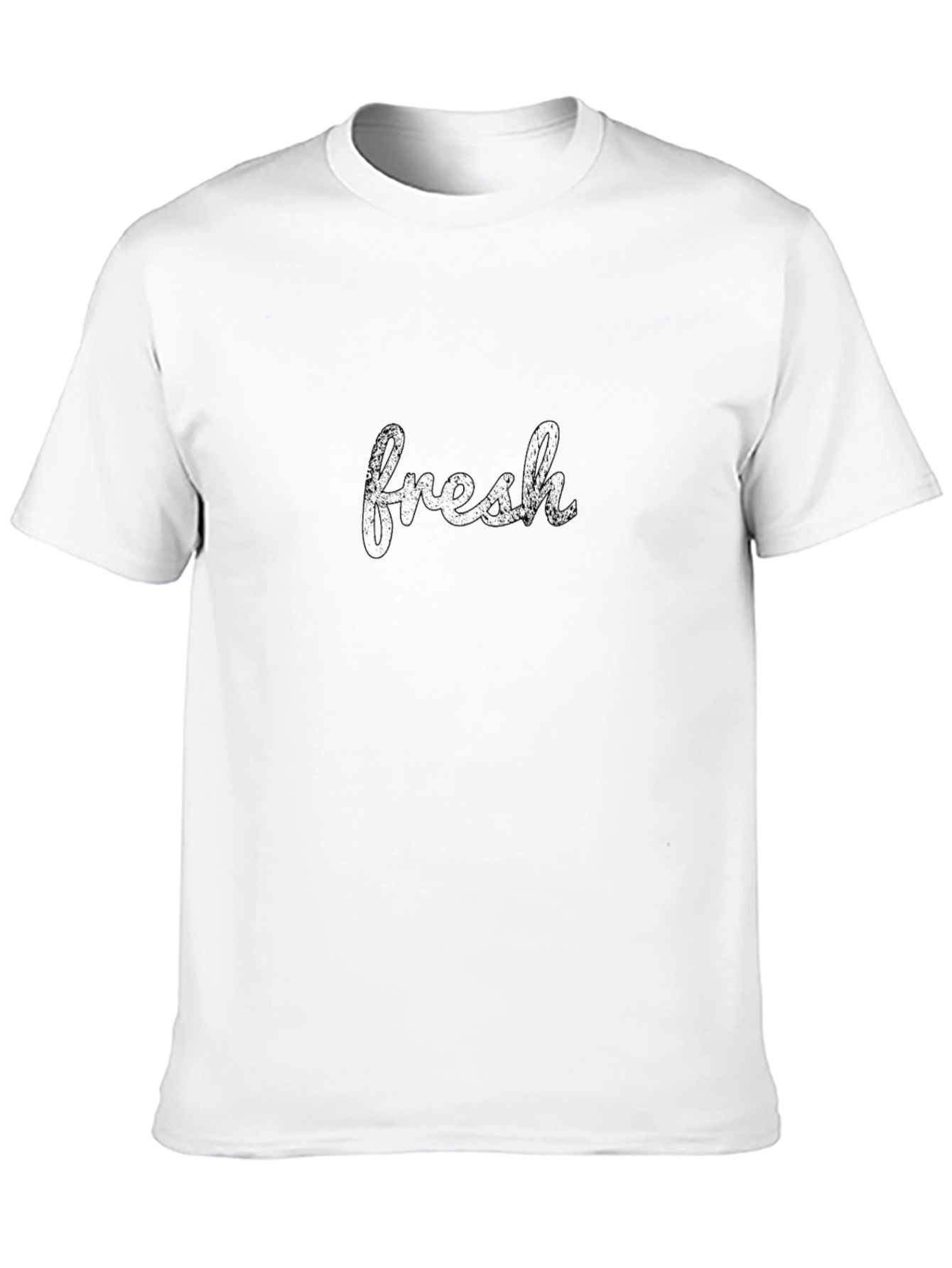 Fresh Graphic Tee - Soft Black Cotton Casual Wear
