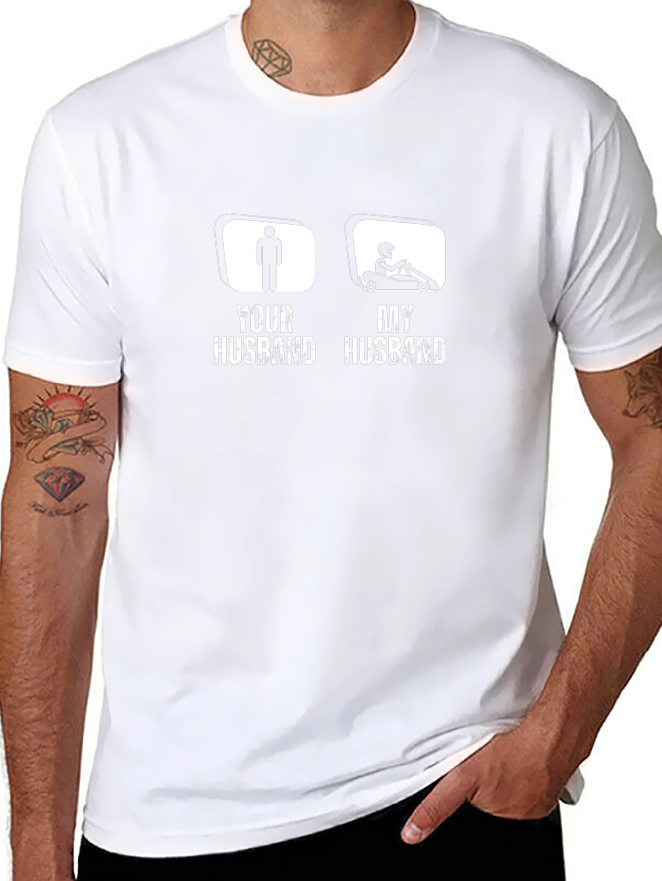 Funny My Husband Go Kart T-Shirt