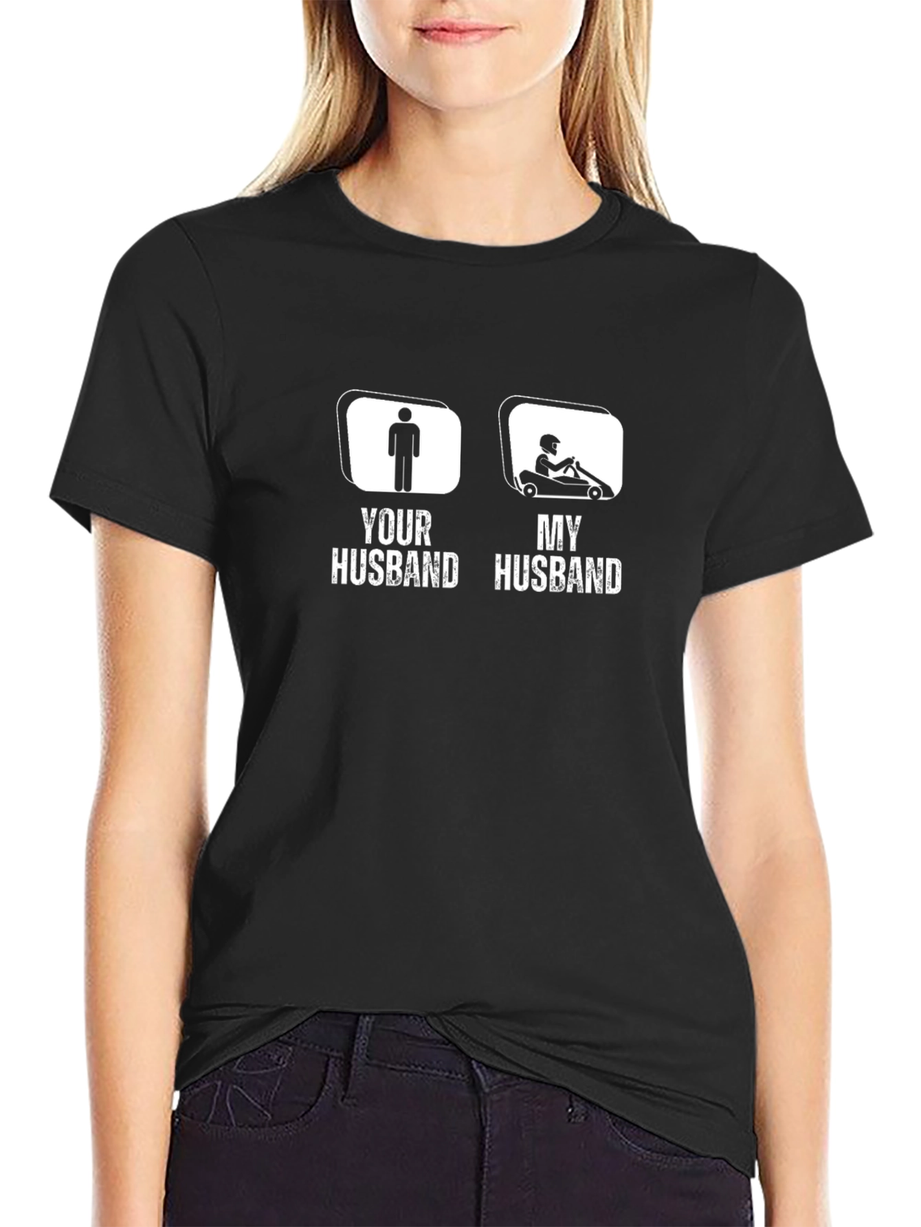 Funny My Husband Go Kart T-Shirt