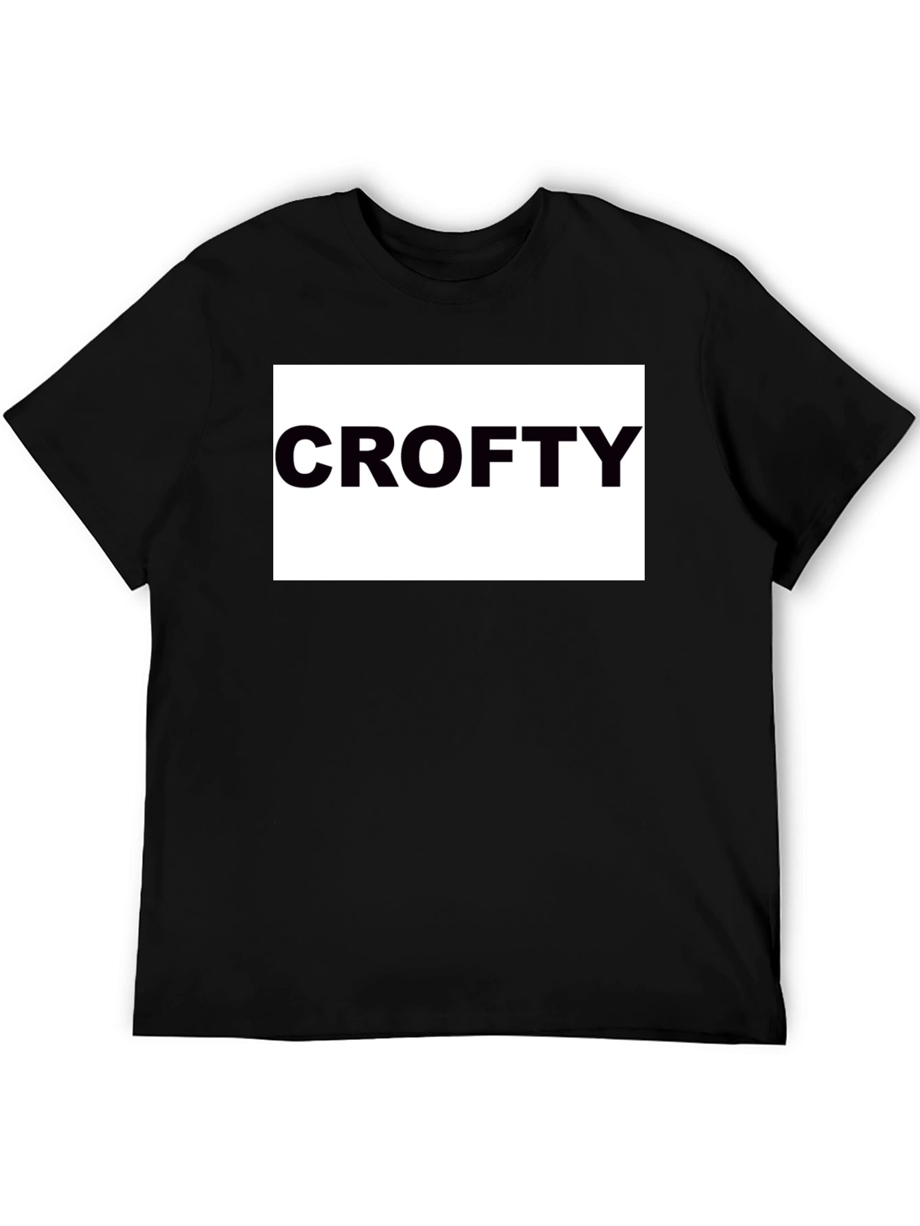 Crofty Black T-Shirt - Bold Statement Tee