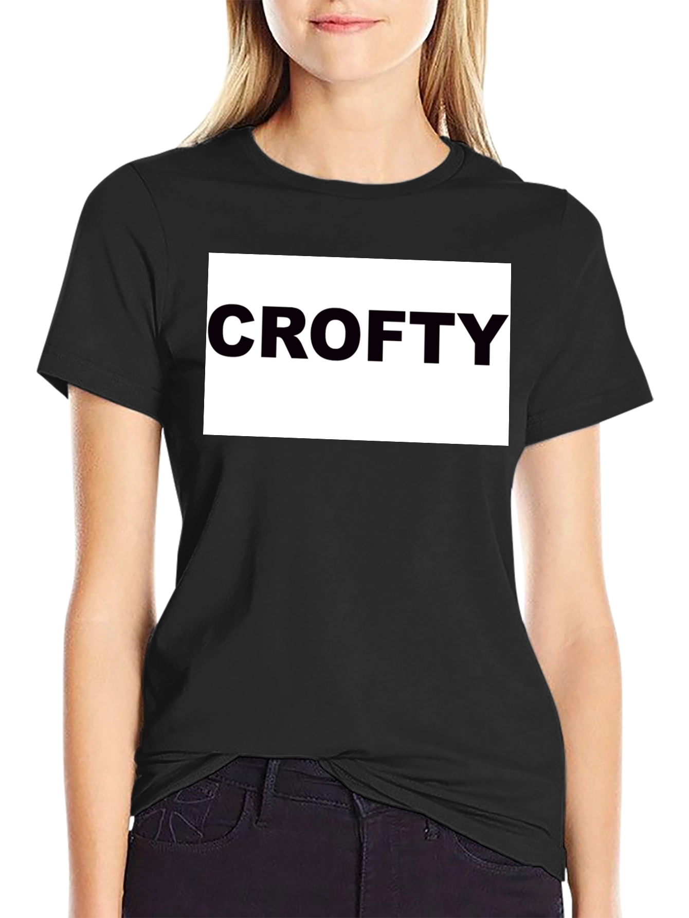 Crofty Black T-Shirt - Bold Statement Tee