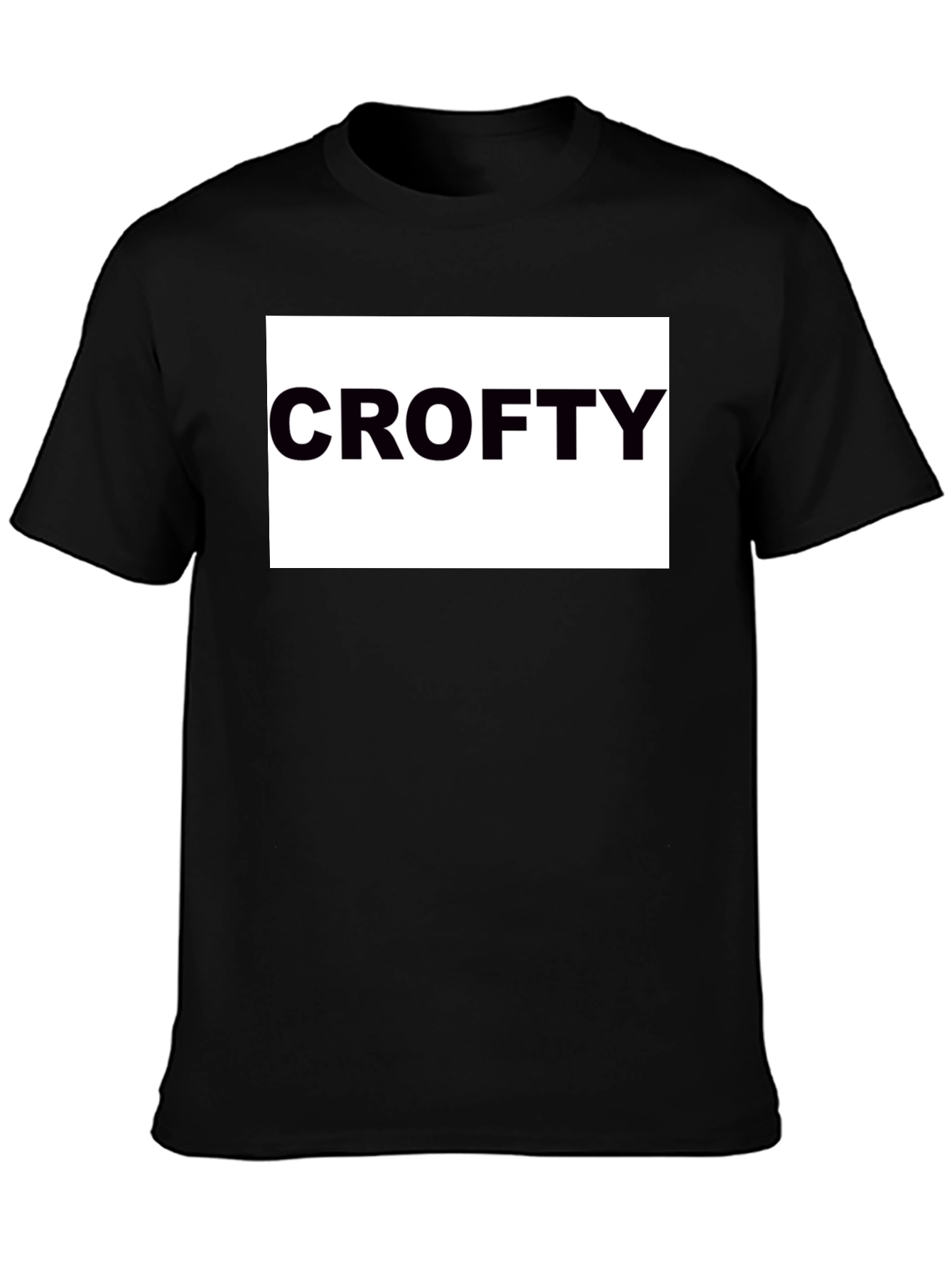 Crofty Black T-Shirt - Bold Statement Tee