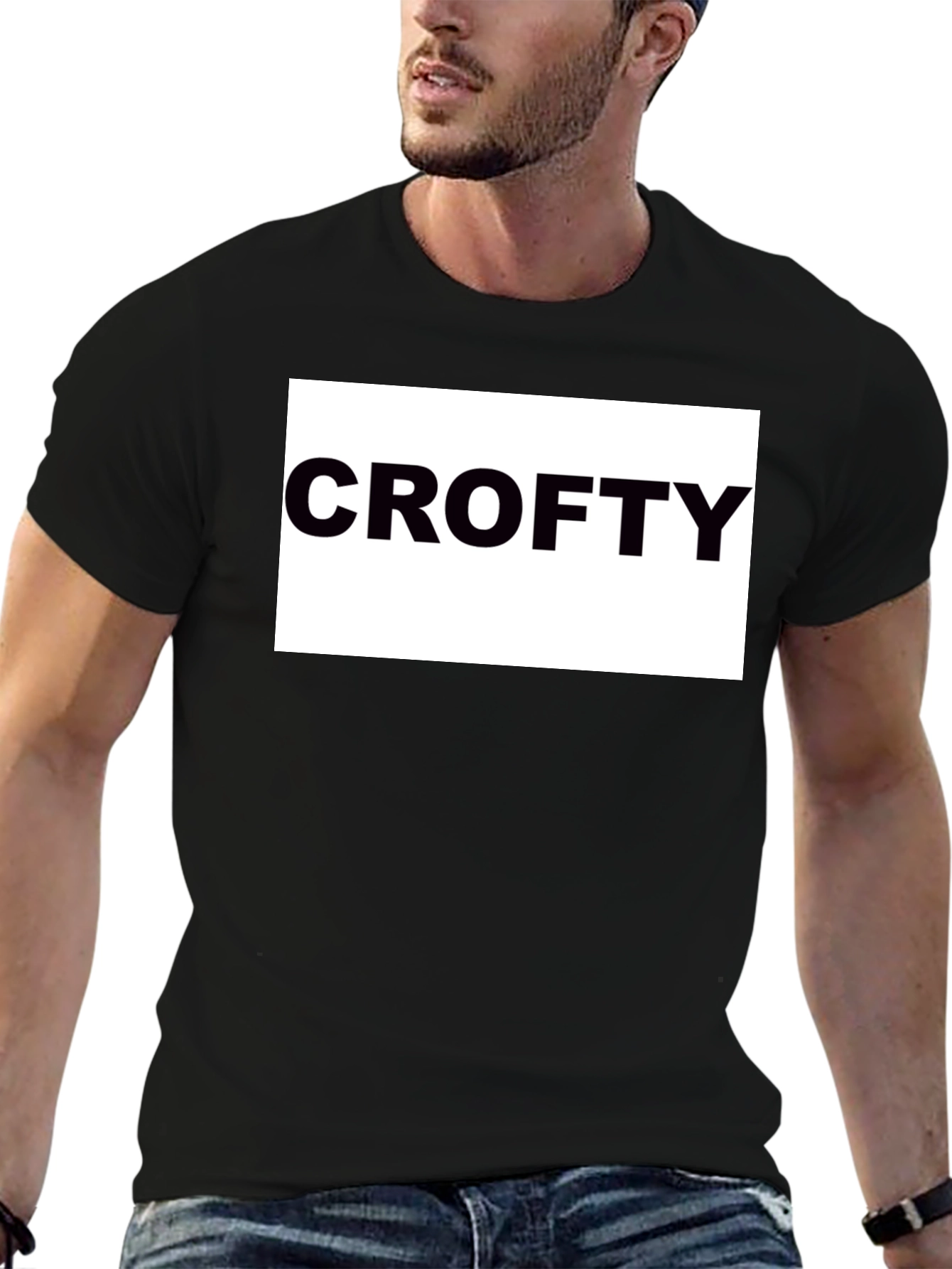 Crofty Black T-Shirt - Bold Statement Tee