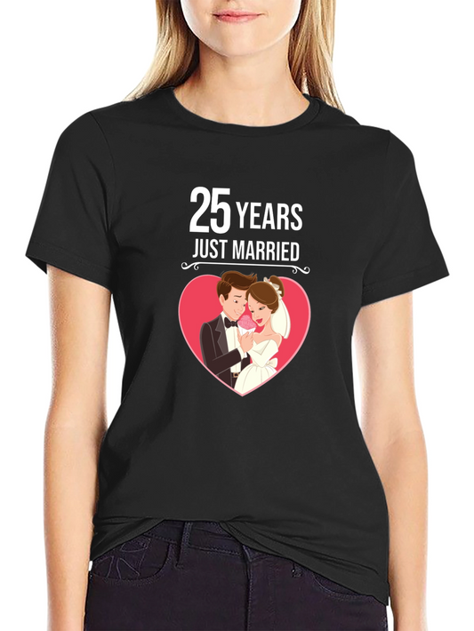 25 Years Just Married Graphic Tee