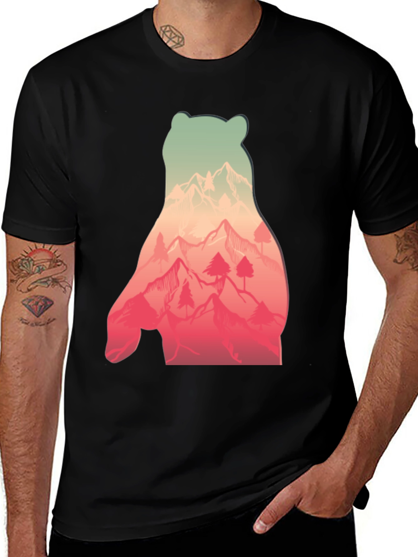Bear Mountain Graphic Tee - Nature Lovers T-Shirt