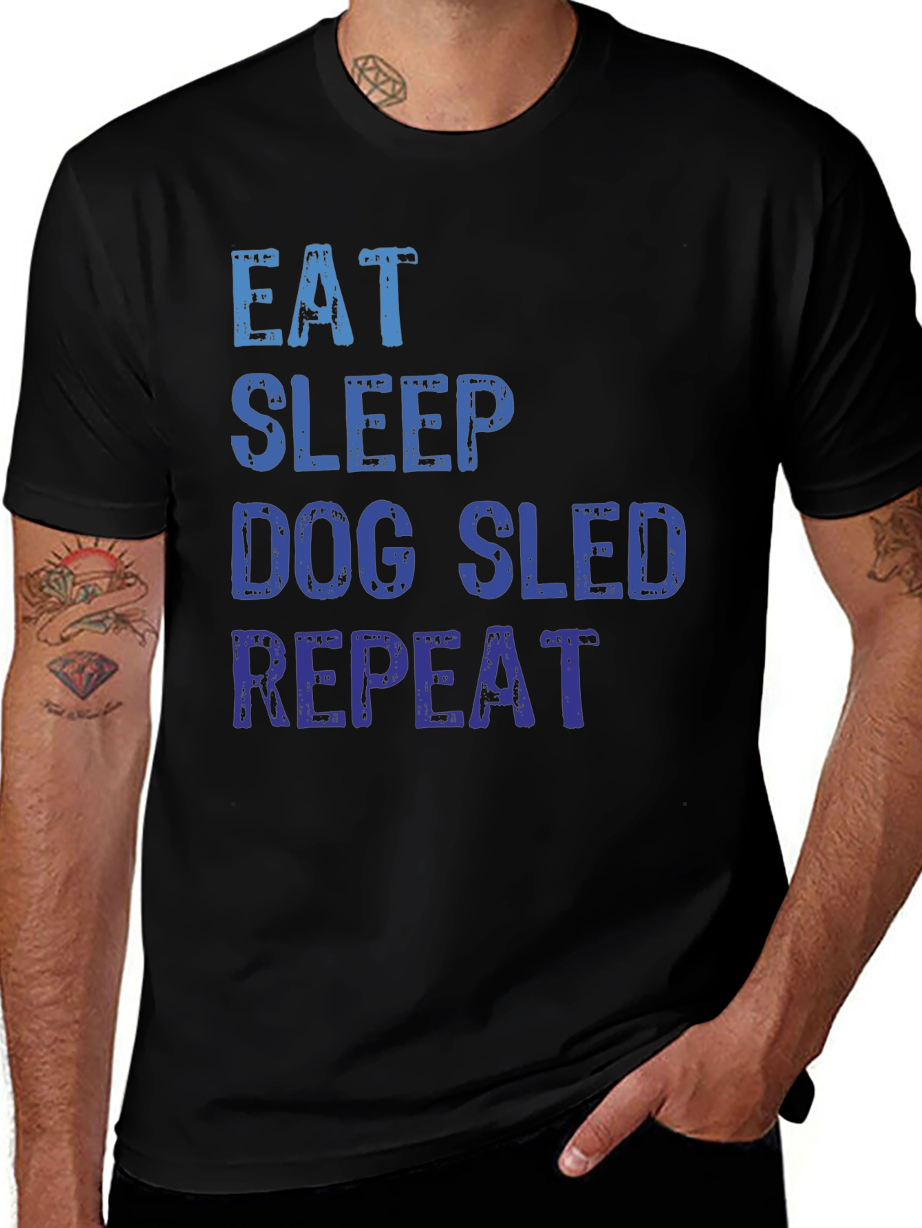 Eat Sleep Dog Sled Repeat T-Shirt