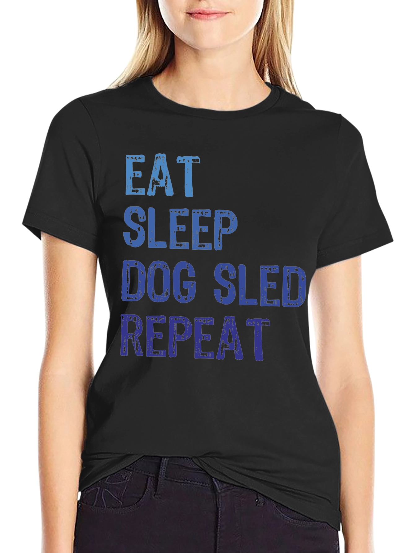 Eat Sleep Dog Sled Repeat T-Shirt