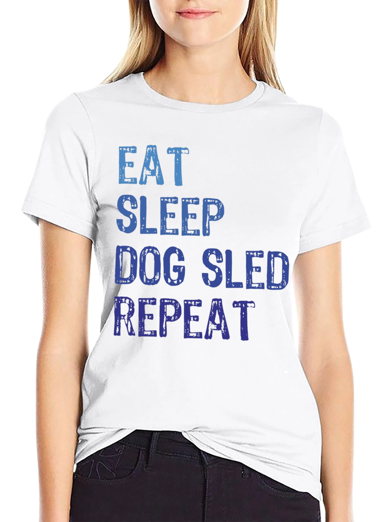 Eat Sleep Dog Sled Repeat T-Shirt