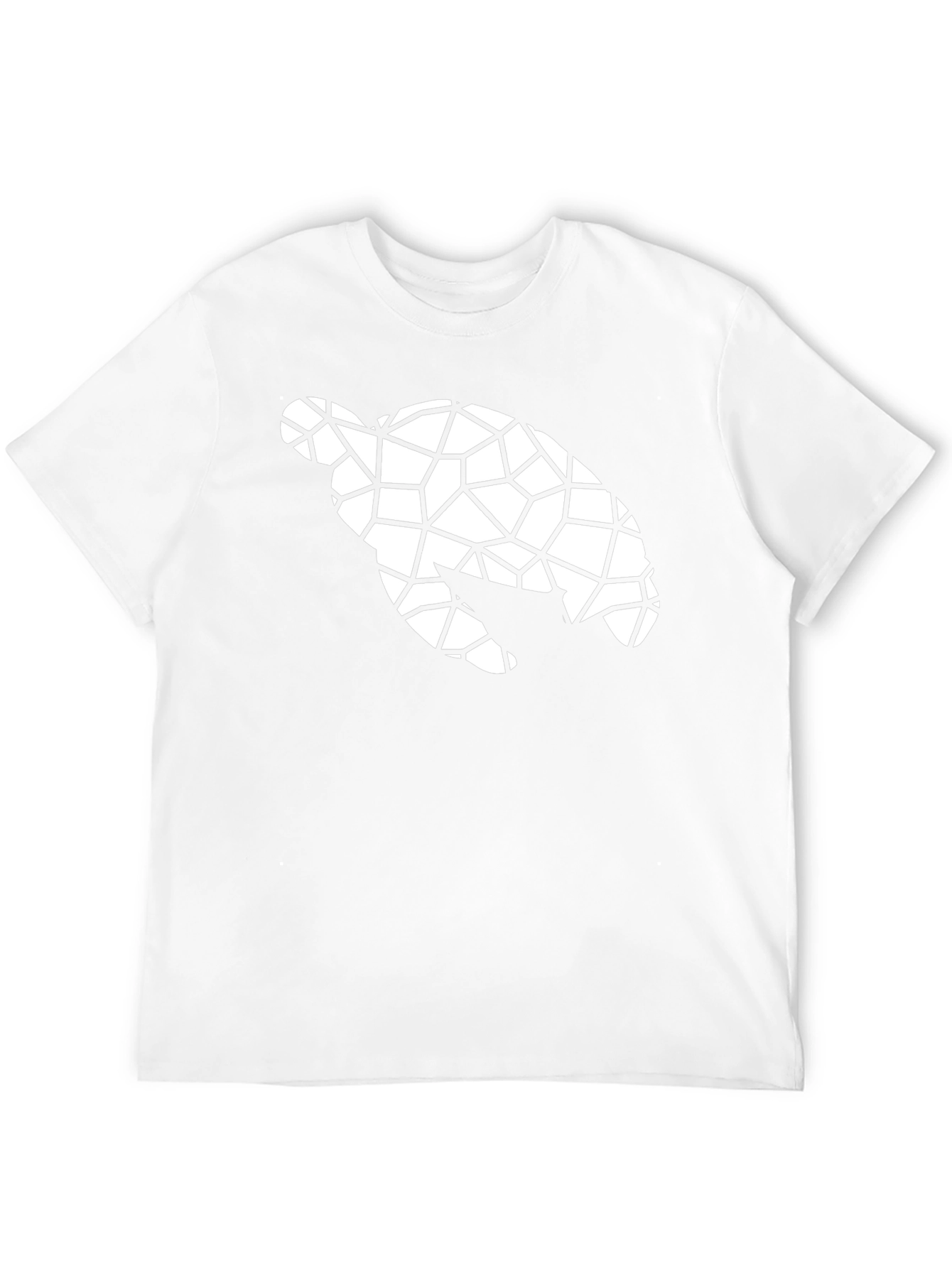 Geometric Turtle Graphic Tee - Black