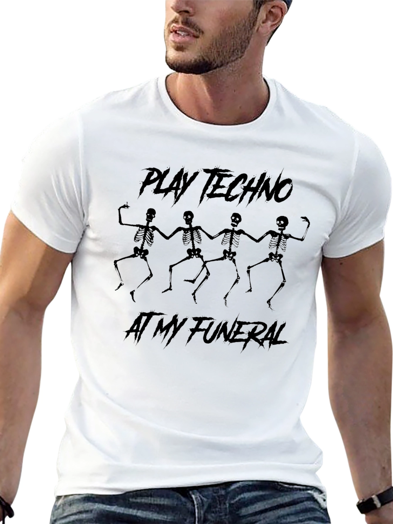 Play Techno at My Funeral Graphic T-Shirt